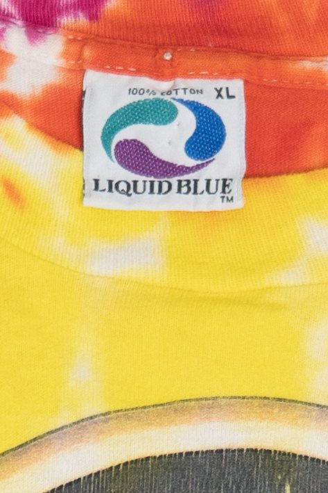 Vintage Grateful Dead "Space Your Face" Liquid Blue Long Sleeve Tie Dye T-Shirt (1990s)