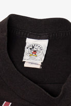 Vintage Distressed Mickey Mouse Plaid Sleeves Single Stitch T-Shirt (1990s)