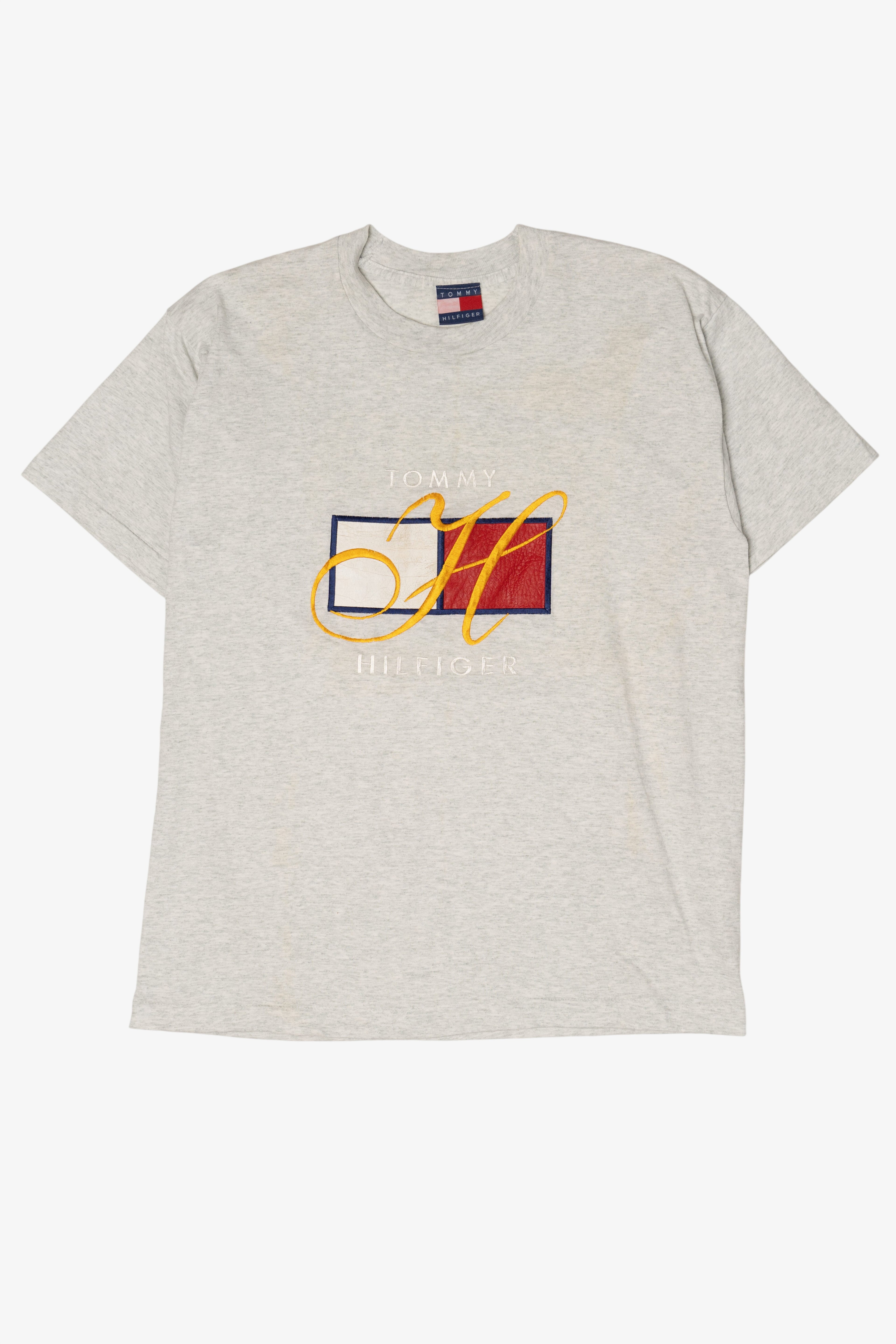 Vintage Gray Tommy Hilfiger Single Stitch T-Shirt (1990s)