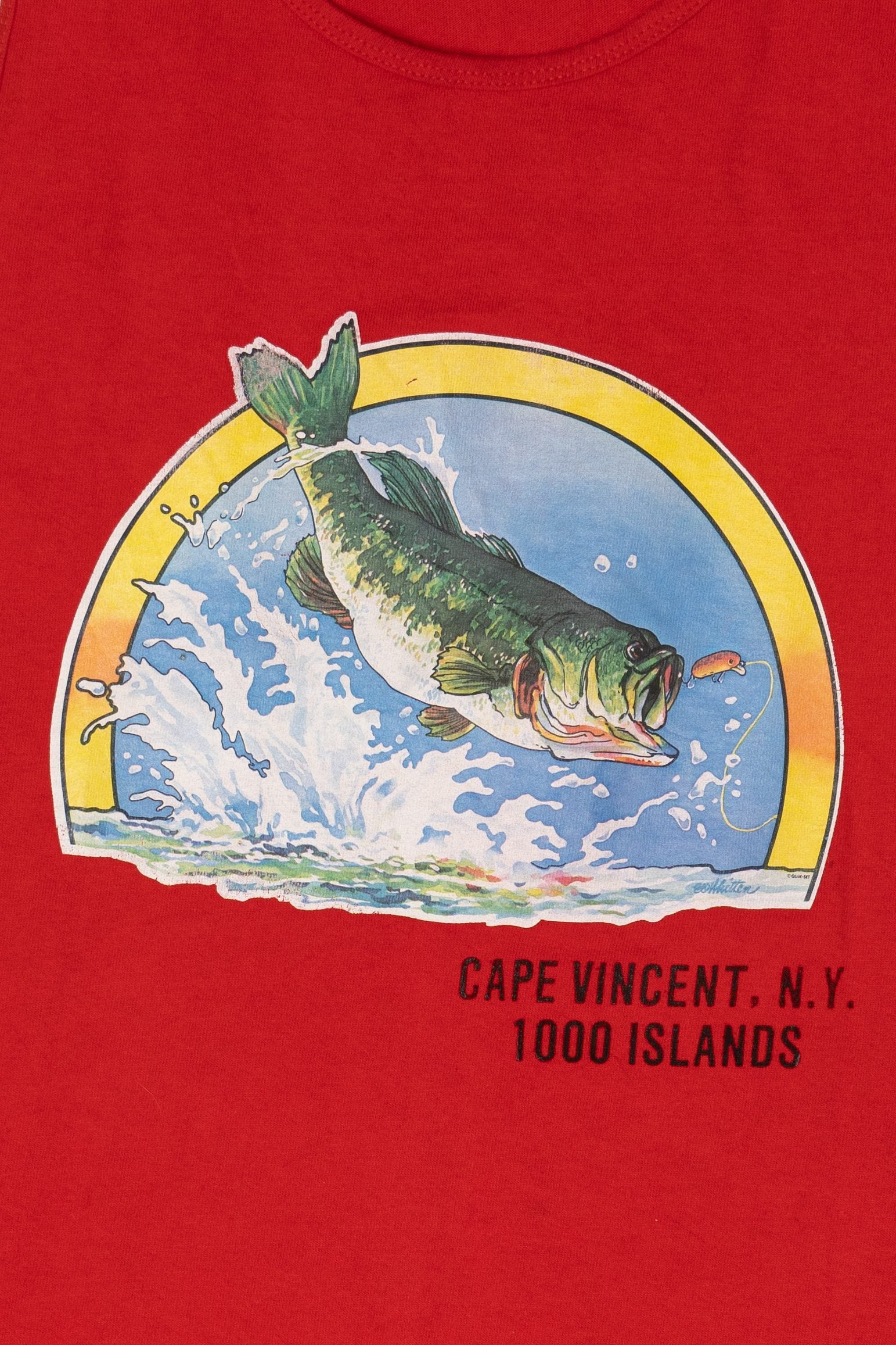 Vintage Cape Vincent. N.Y. 1000 Islands Sleeveless T-Shirt (1990s)