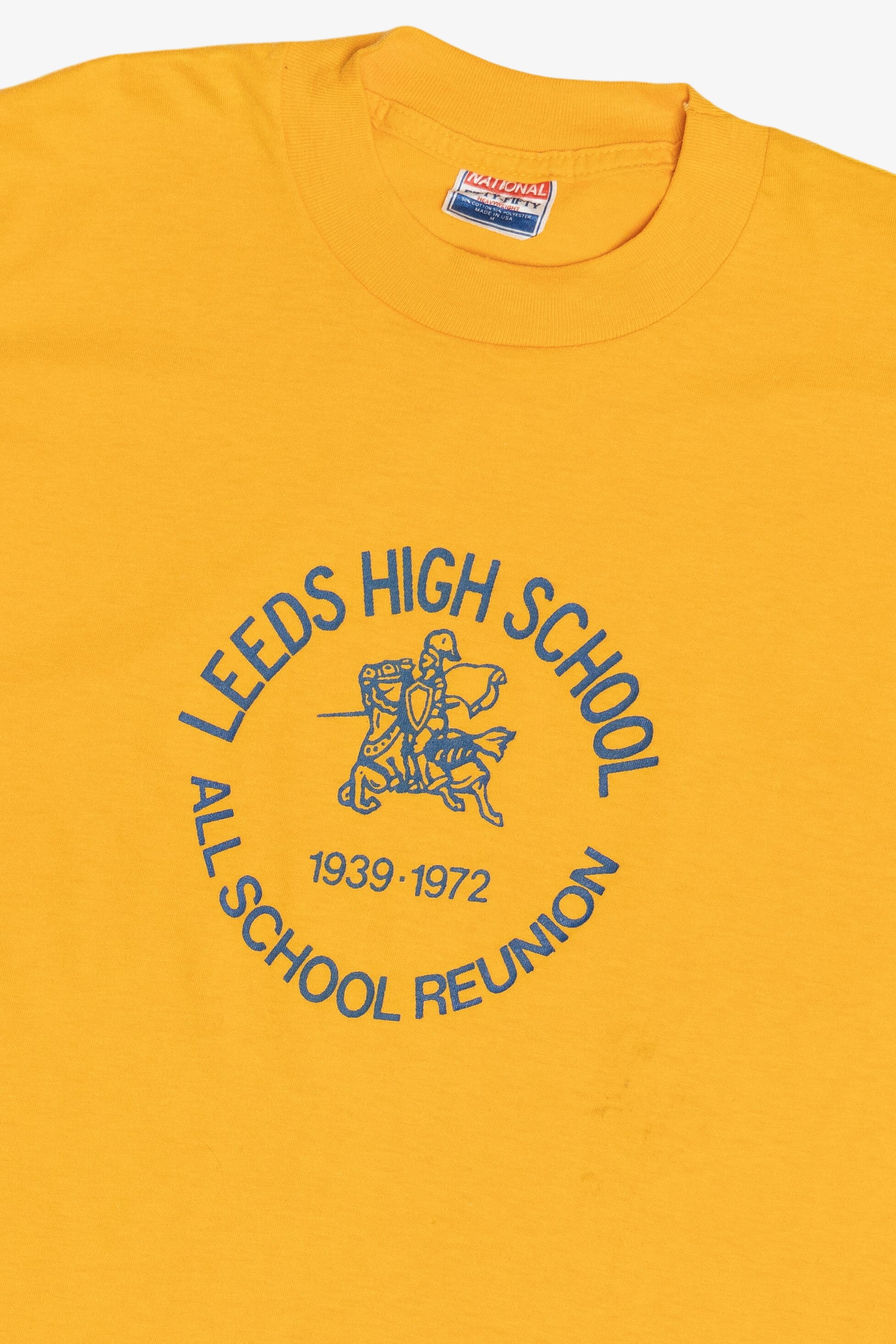 Vintage 1939-1972 Leeds High School Reunion Single Stitch T-Shirt (1980s)
