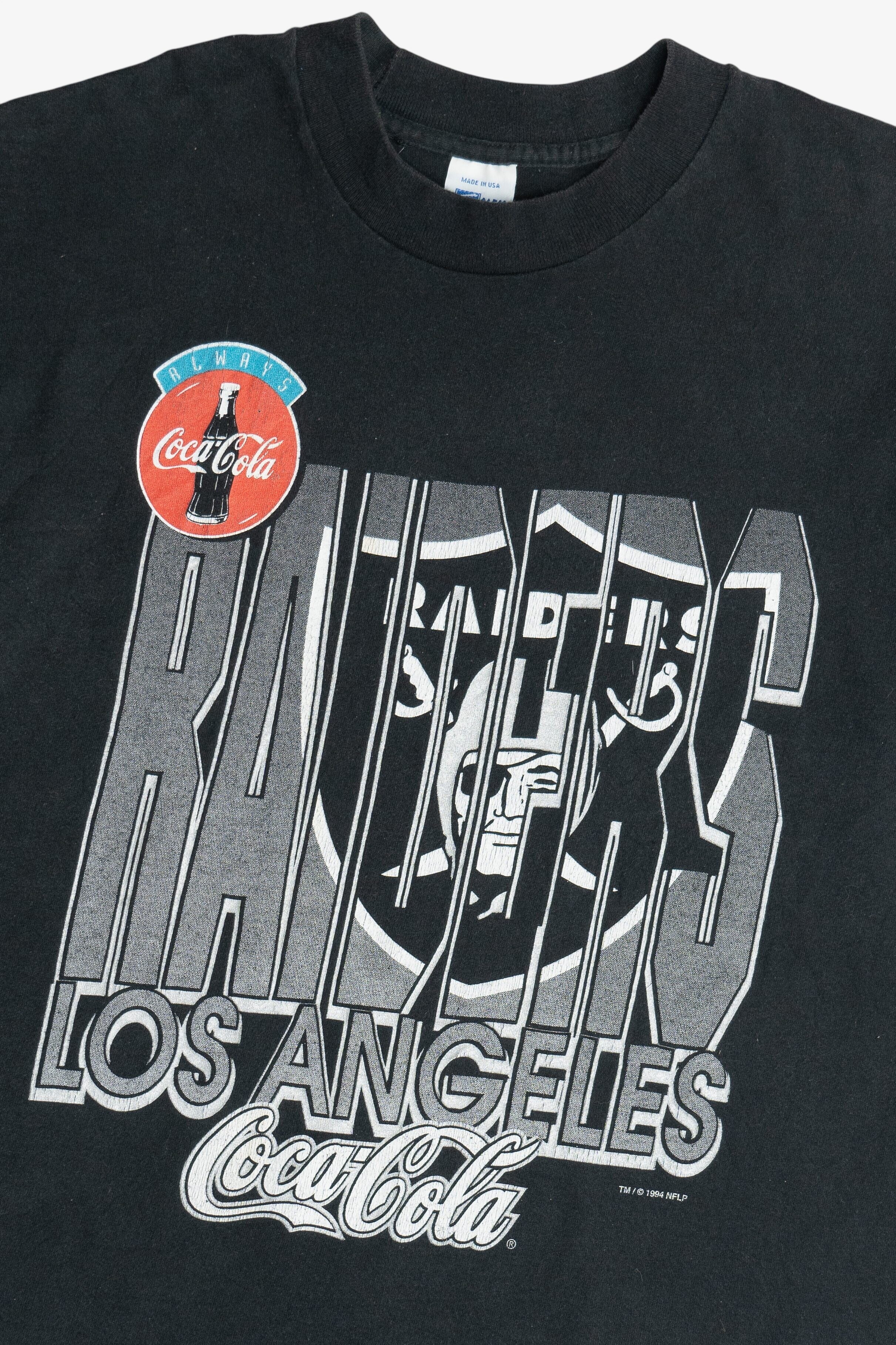 Vintage Los Angeles Raiders Coca-Cola Sponsorship T-Shirt (1990s)