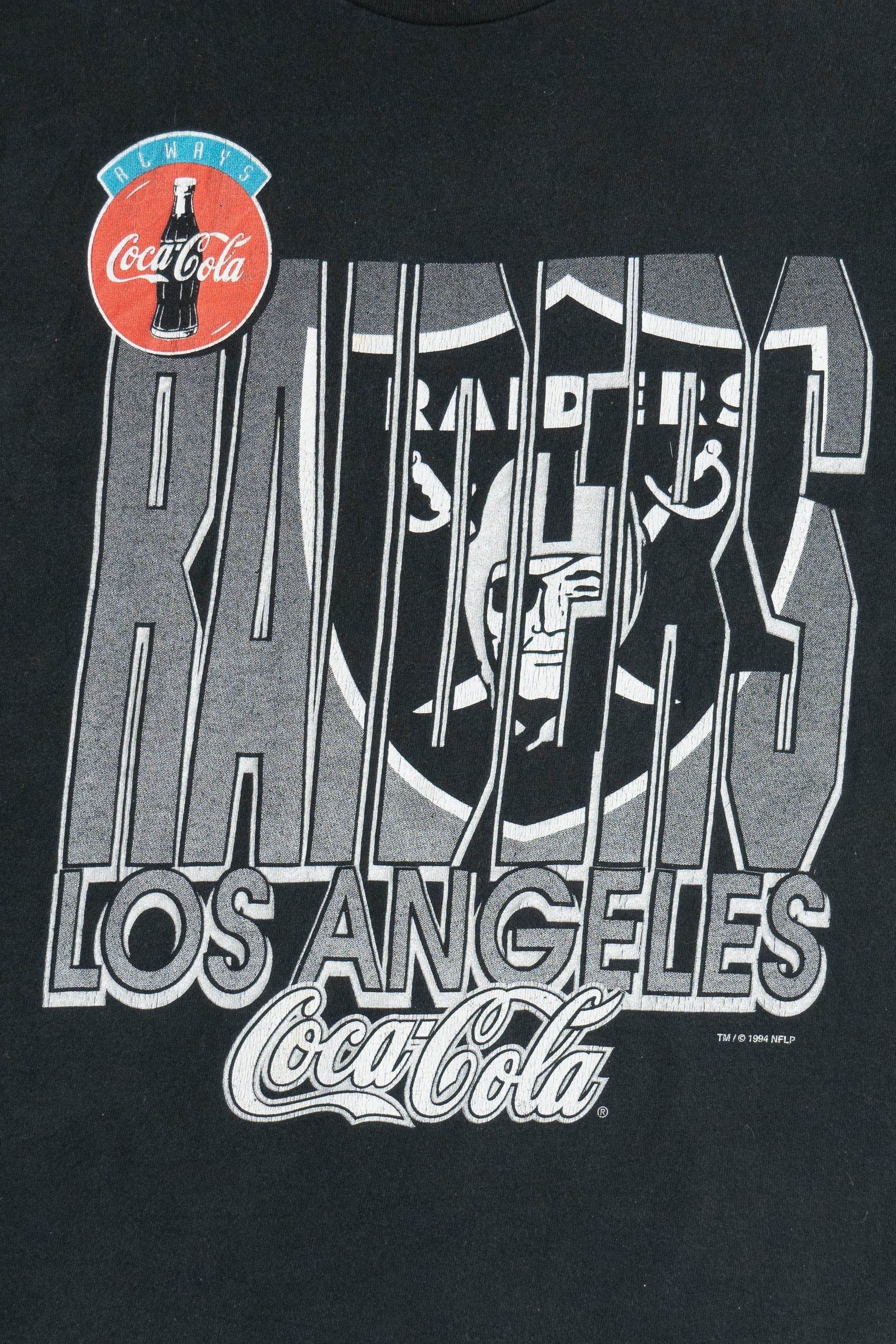 Vintage Los Angeles Raiders Coca-Cola Sponsorship T-Shirt (1990s)