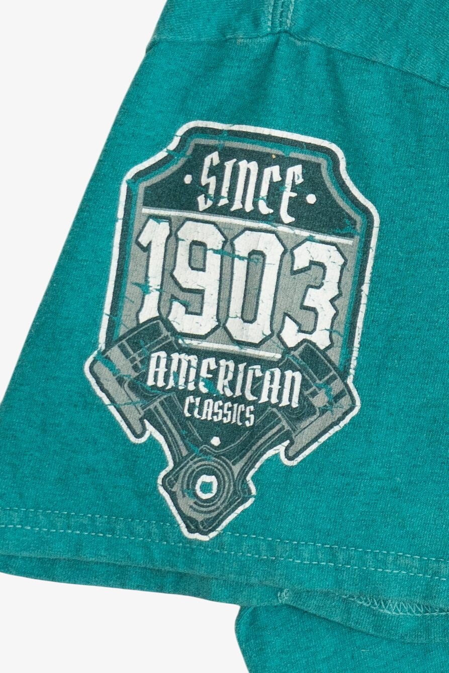 Distressed Harley Davidson Motorcycles "Stormy Hill" "Clermont, FL" T-Shirt (2010s)