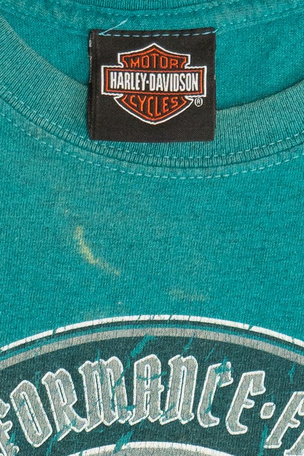 Distressed Harley Davidson Motorcycles "Stormy Hill" "Clermont, FL" T-Shirt (2010s)