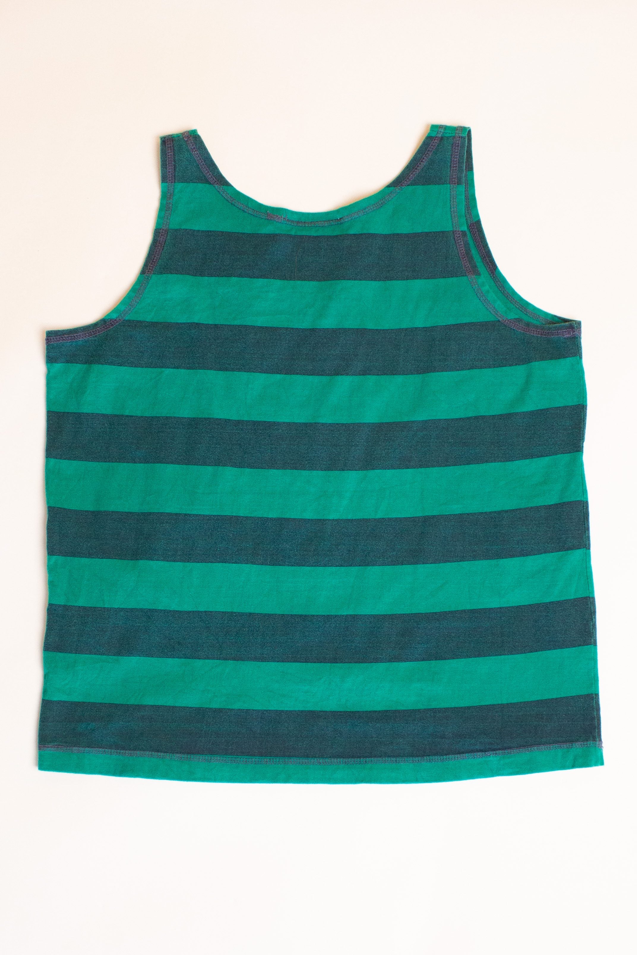 Vintage Green Striped Tank Top (1990s)