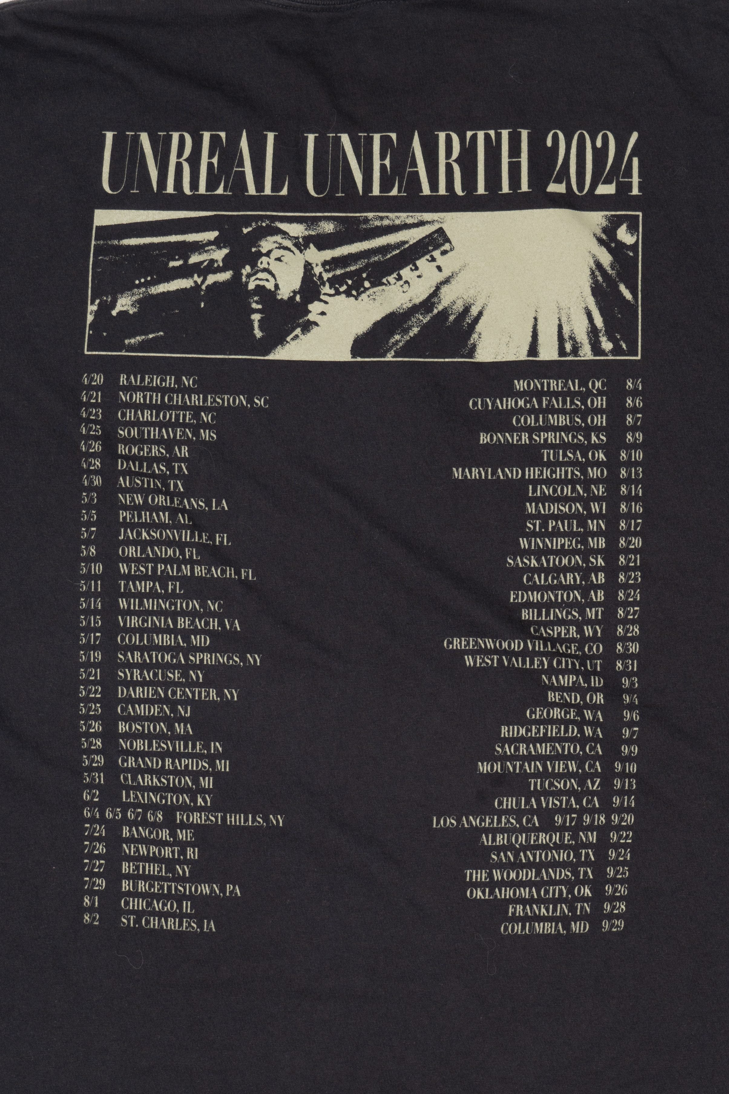 Hozier Unreal Unearth Tour T-Shirt (2020s)
