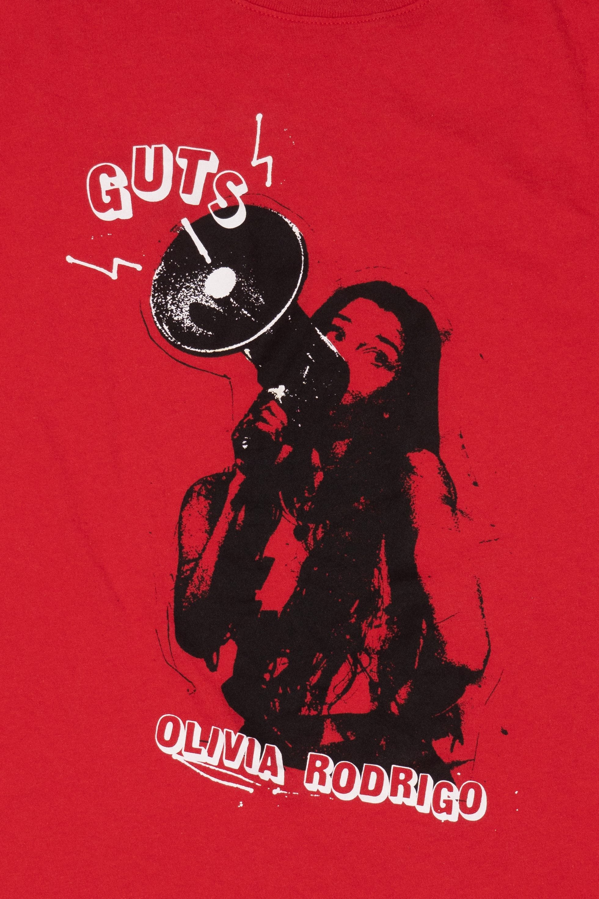 Red "Guts" Olivia Rodrigo T-Shirt (2020s)