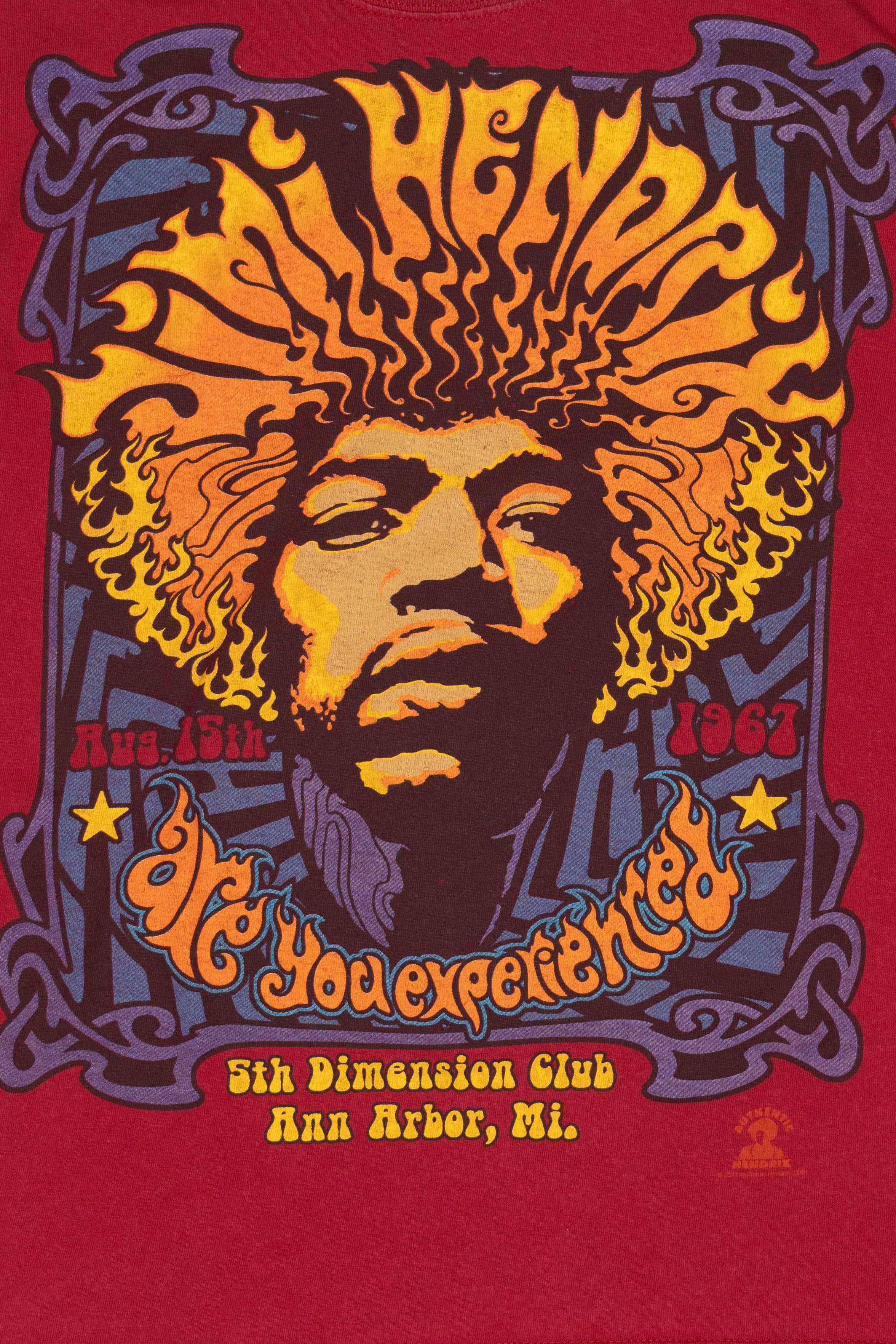 Red Jimi Hendrix "Are You Experienced" T-Shirt (2010s)