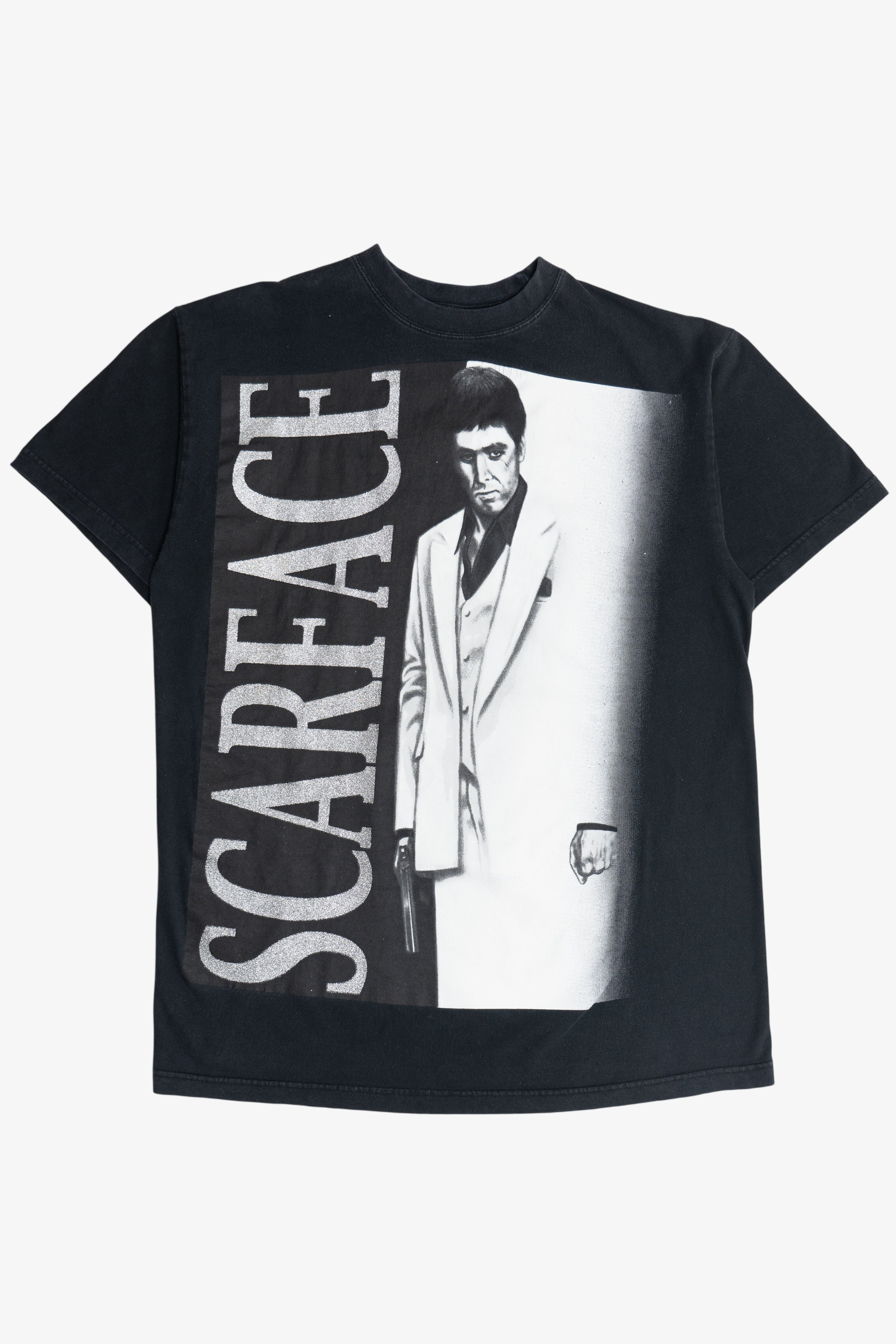 "Scarface" Glittery Text T-Shirt (2010s)
