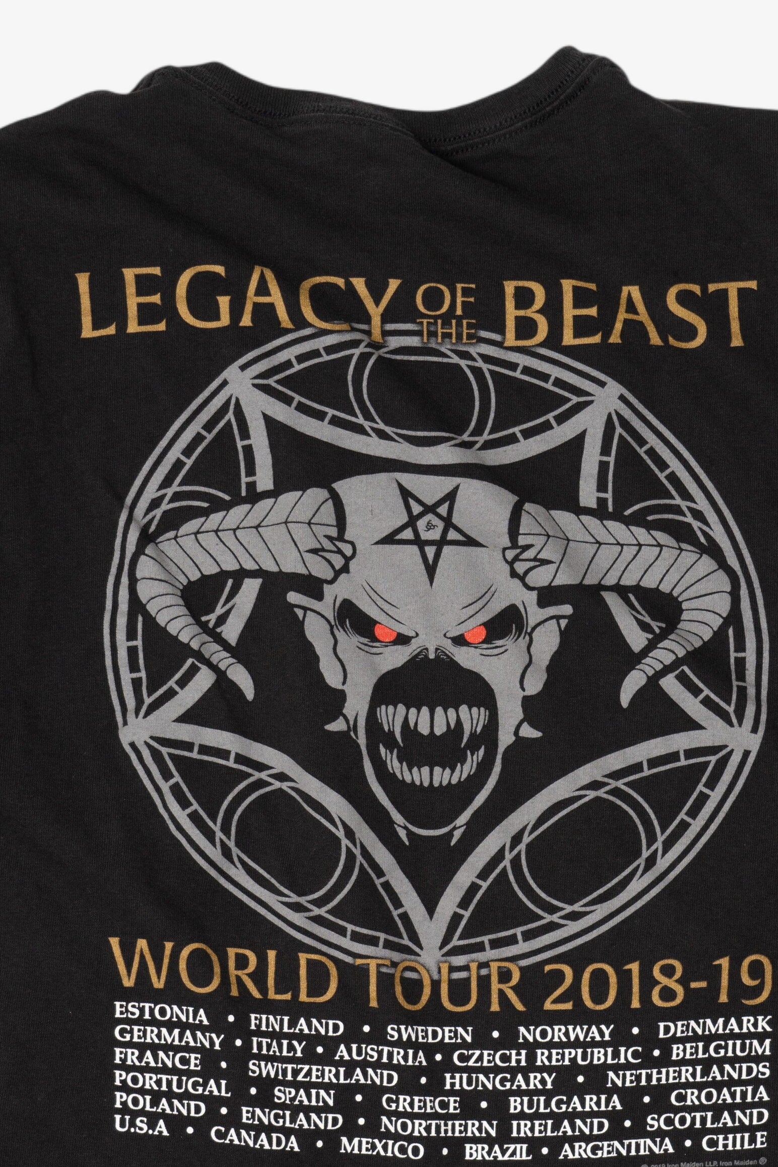 Iron Maiden Legacy Of The Beast Tour T-Shirt (2010s)
