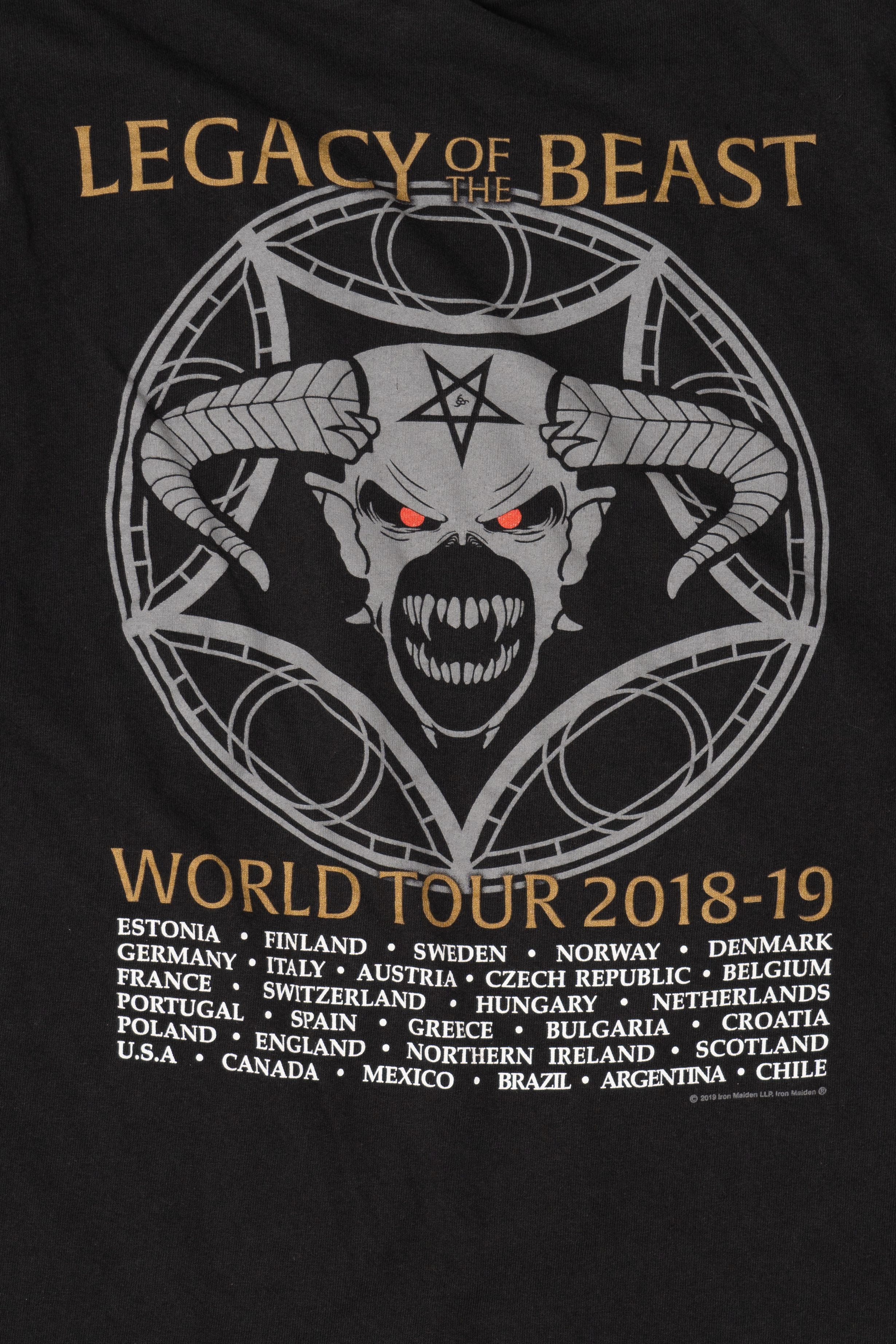 Iron Maiden Legacy Of The Beast Tour T-Shirt (2010s)