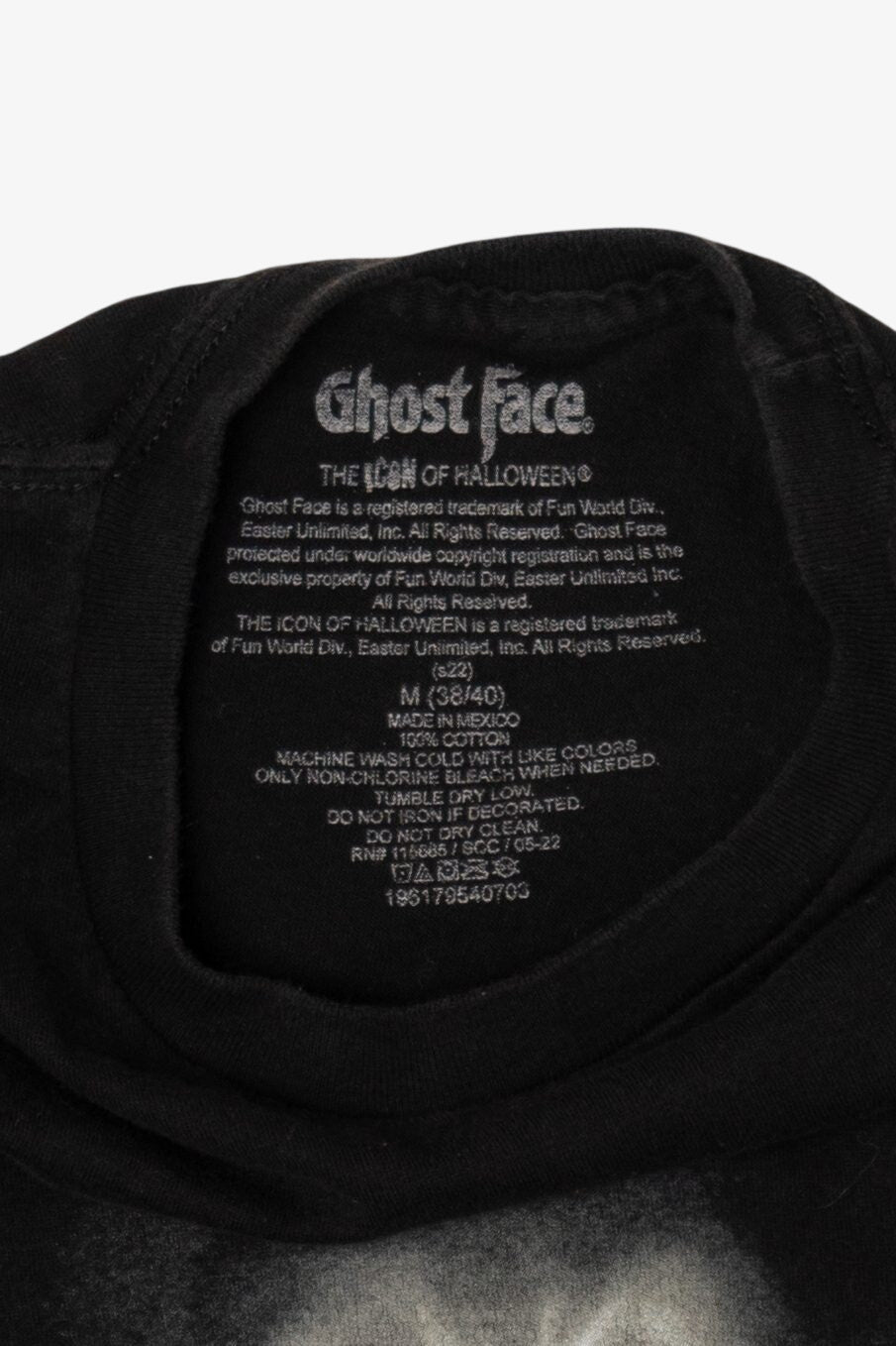 Black Ghost Face Scream Halloween T-Shirt (2020s)