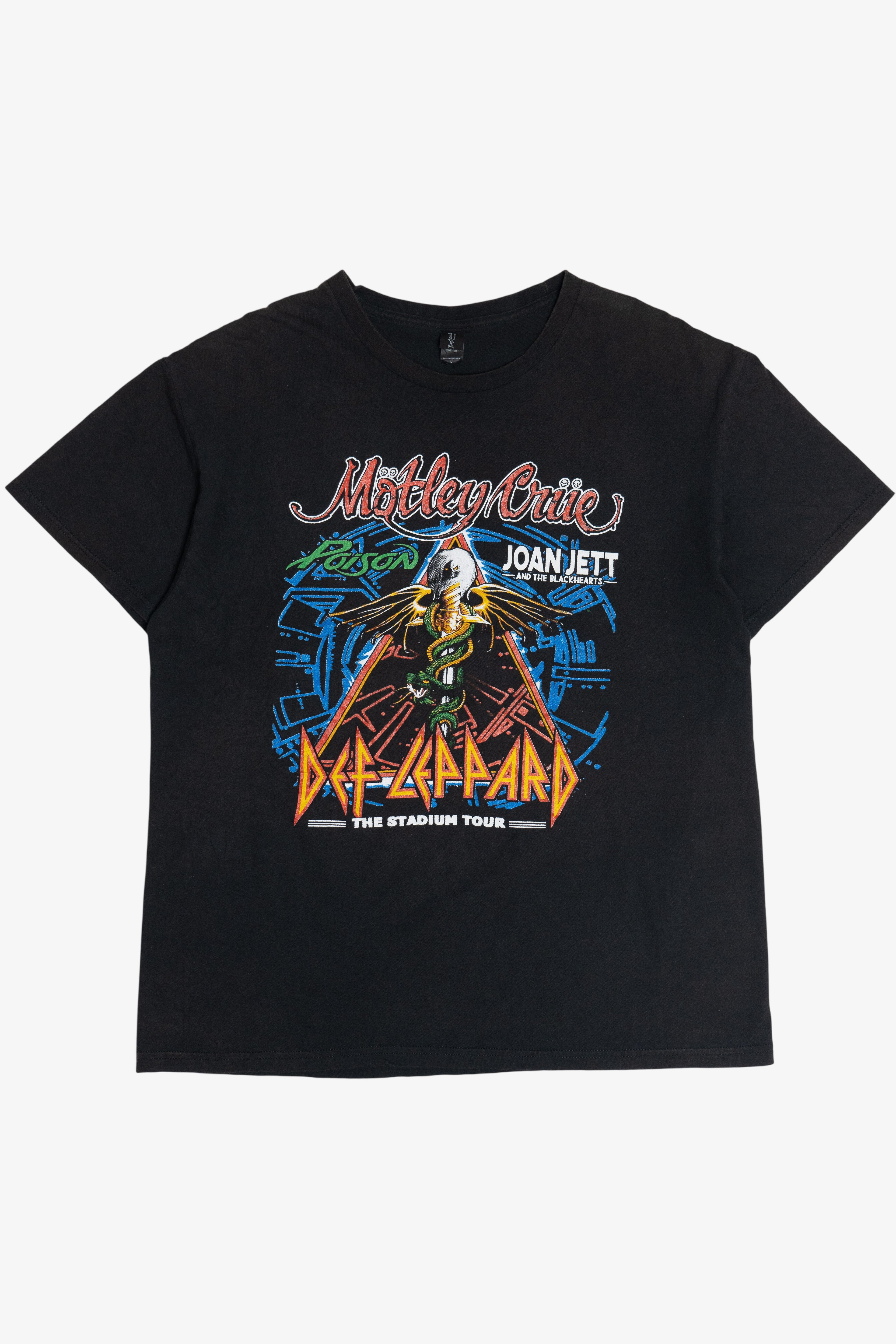 Motley Crue Poison Joan Jett & Def Leppard 2022 Stadium Tour T-Shirt (2020s)
