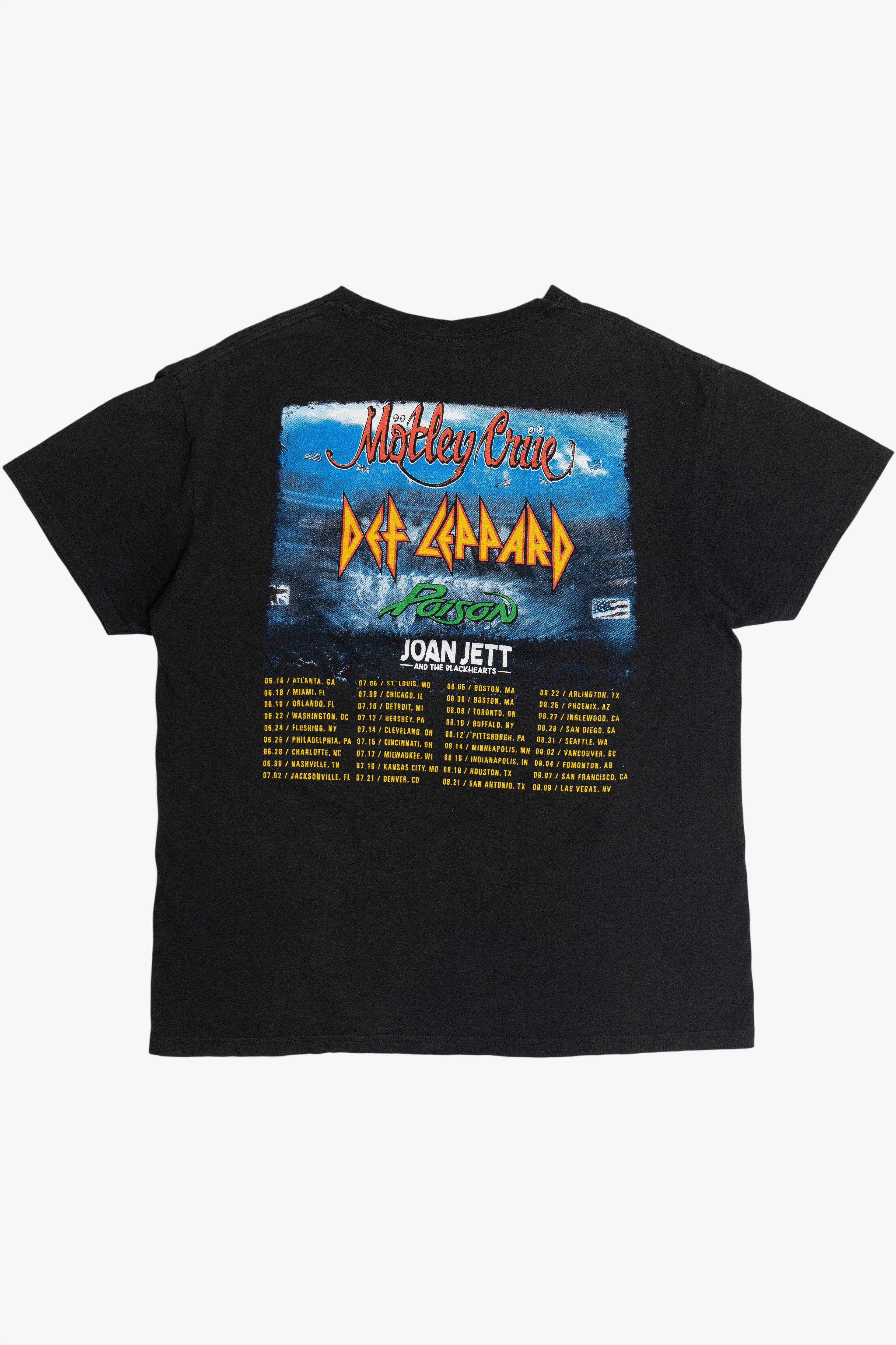 Motley Crue Poison Joan Jett & Def Leppard 2022 Stadium Tour T-Shirt (2020s)