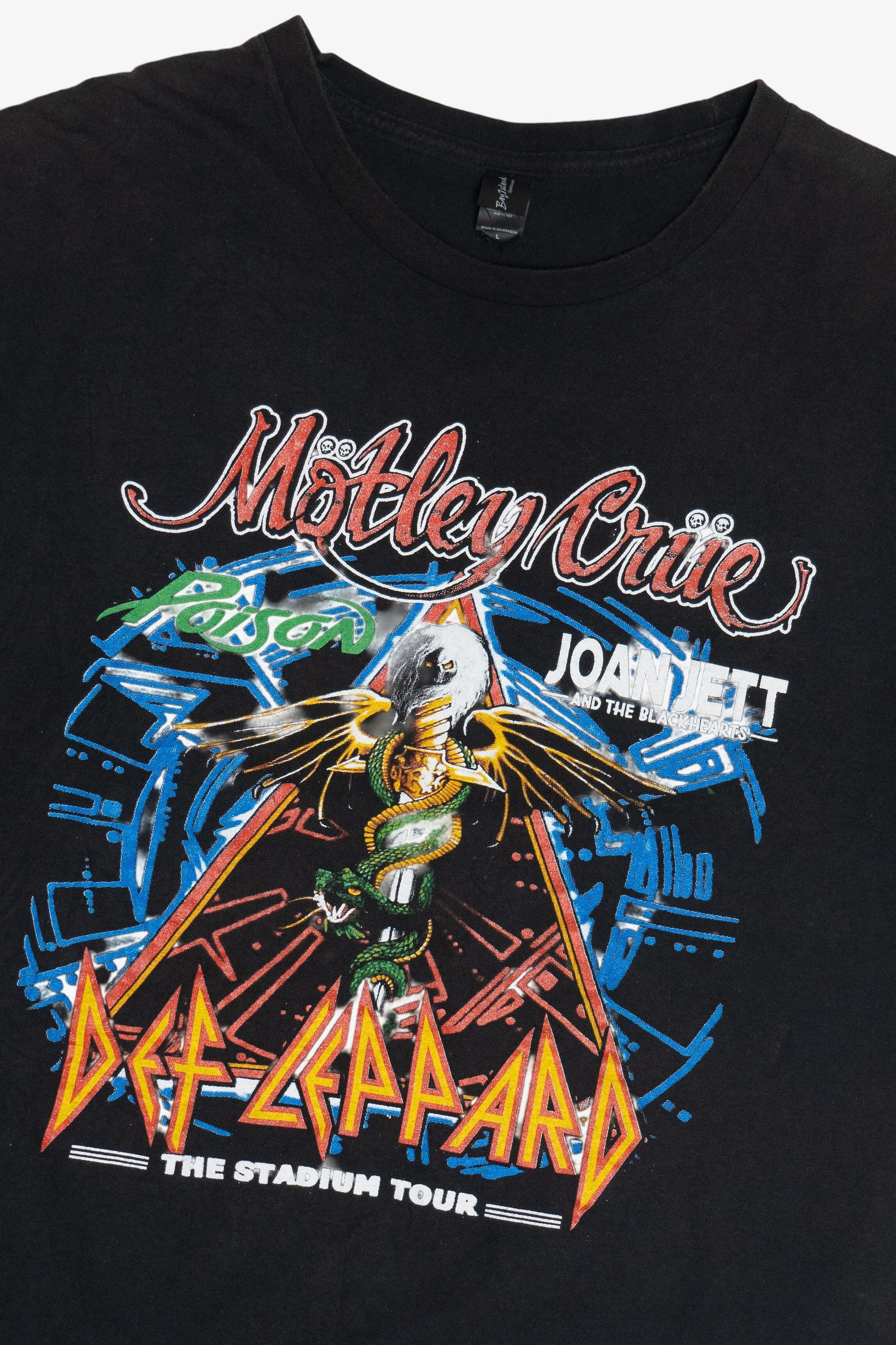 Motley Crue Poison Joan Jett & Def Leppard 2022 Stadium Tour T-Shirt (2020s)