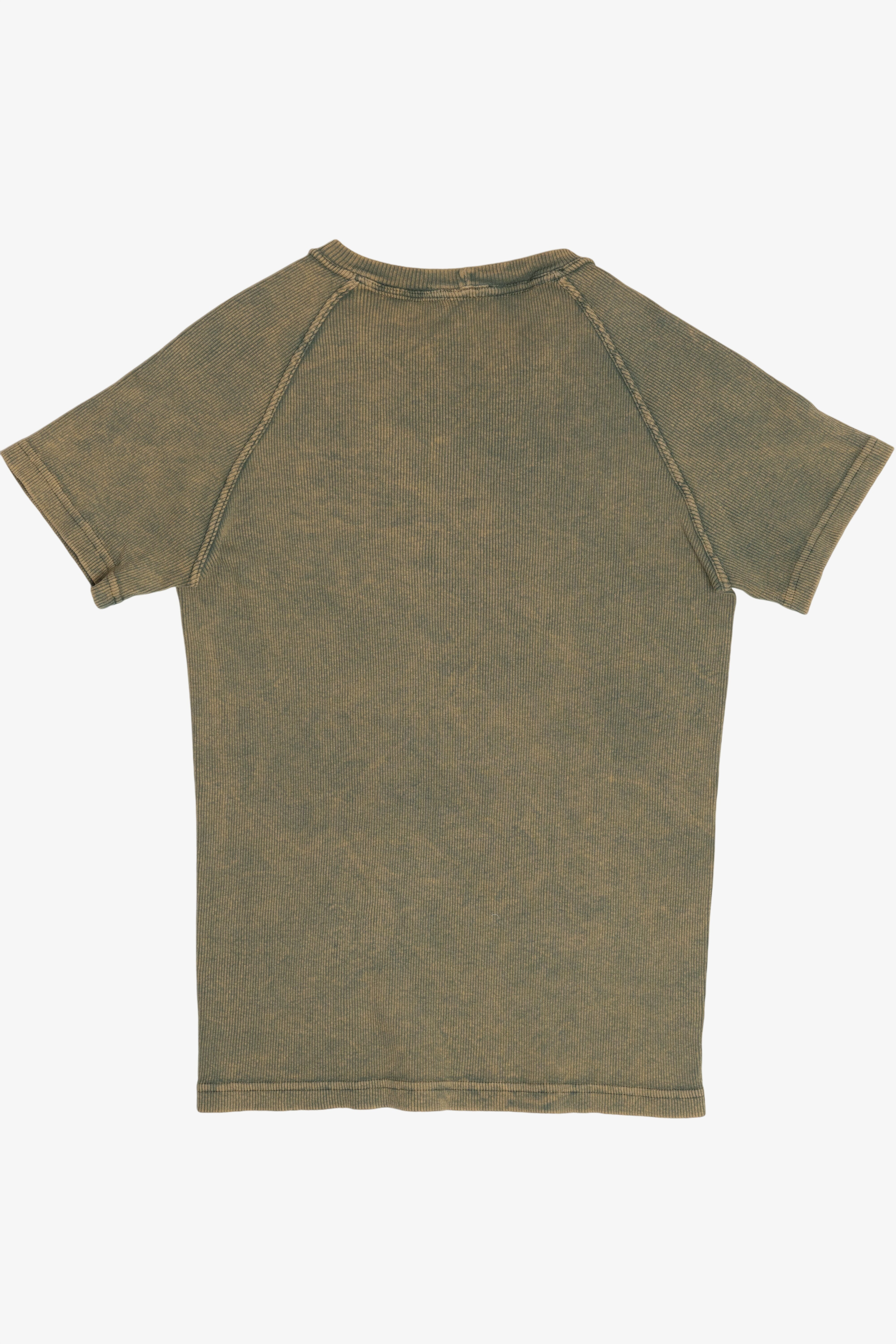 Vintage Elee Y2K Grunge Wash Ribbed T-Shirt (2000s)