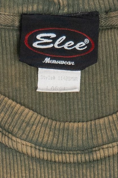 Vintage Elee Y2K Grunge Wash Ribbed T-Shirt (2000s)