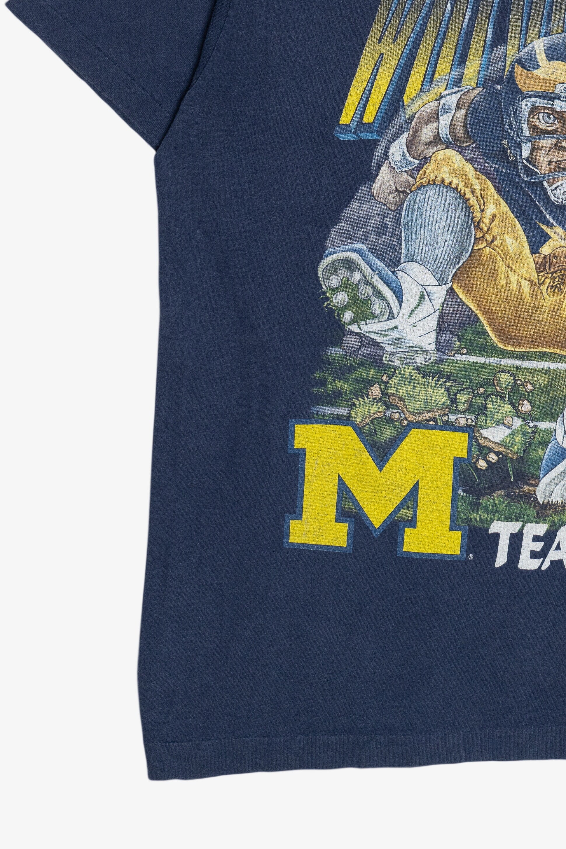 Vintage Michigan Wolverines "Tear 'Em Up" University Of Michigan Football T-Shirt (1990s)