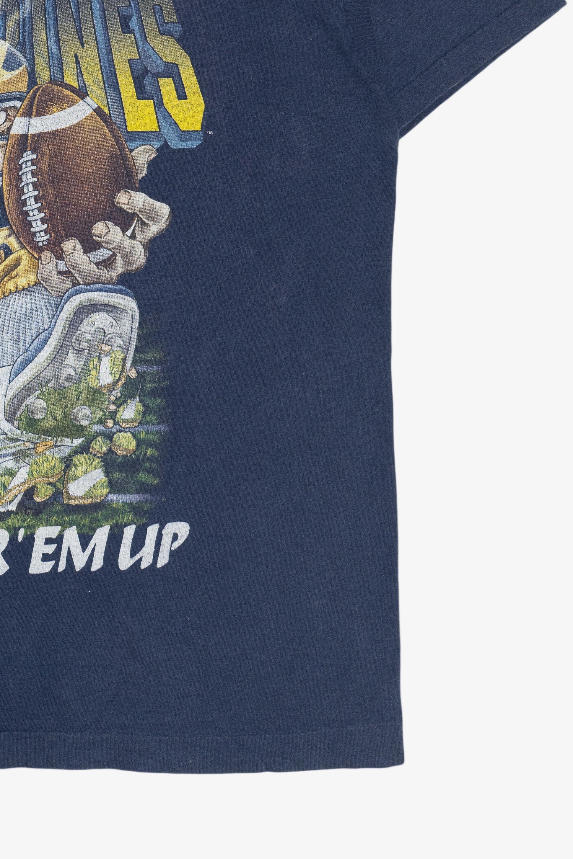 Vintage Michigan Wolverines "Tear 'Em Up" University Of Michigan Football T-Shirt (1990s)
