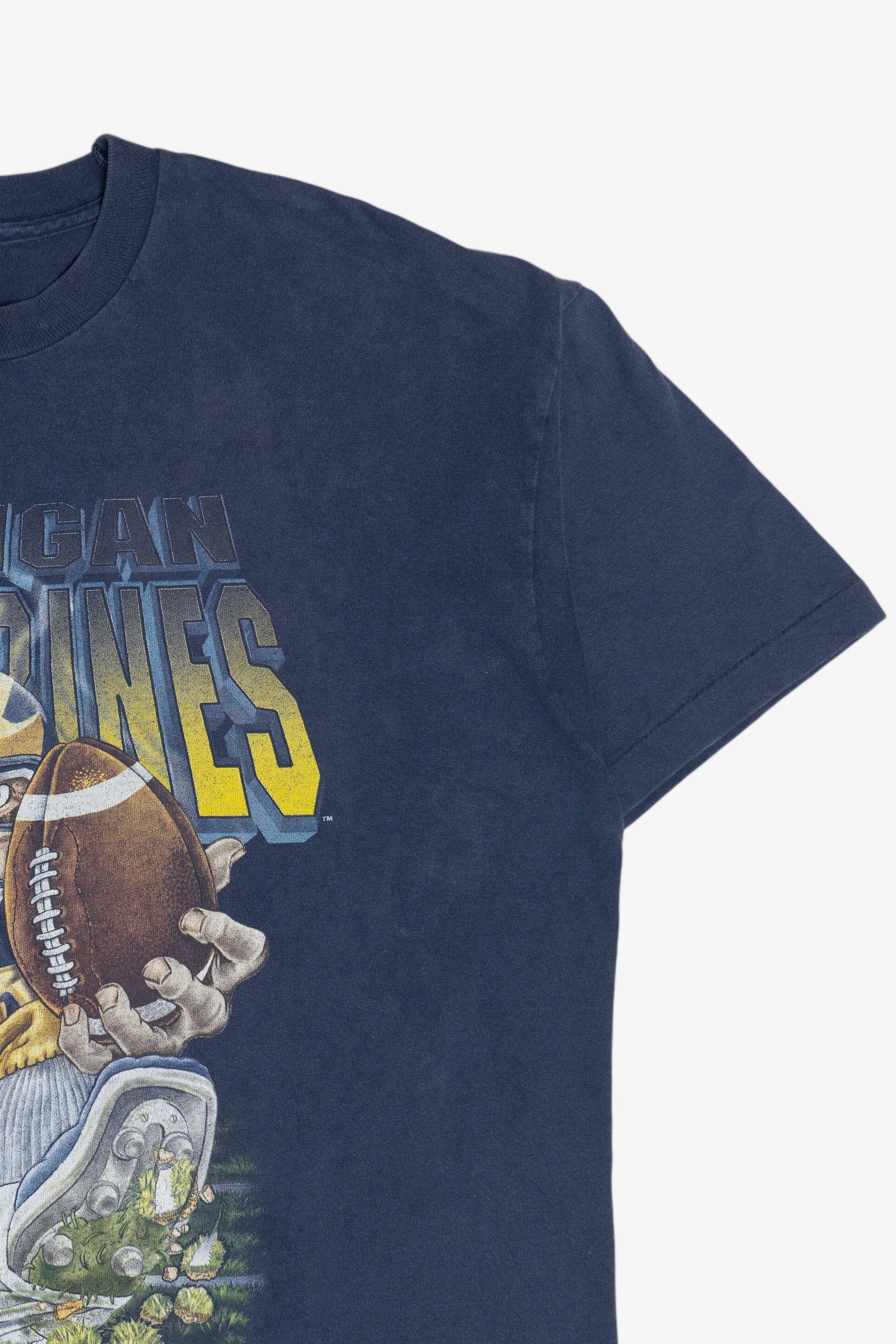 Vintage Michigan Wolverines "Tear 'Em Up" University Of Michigan Football T-Shirt (1990s)