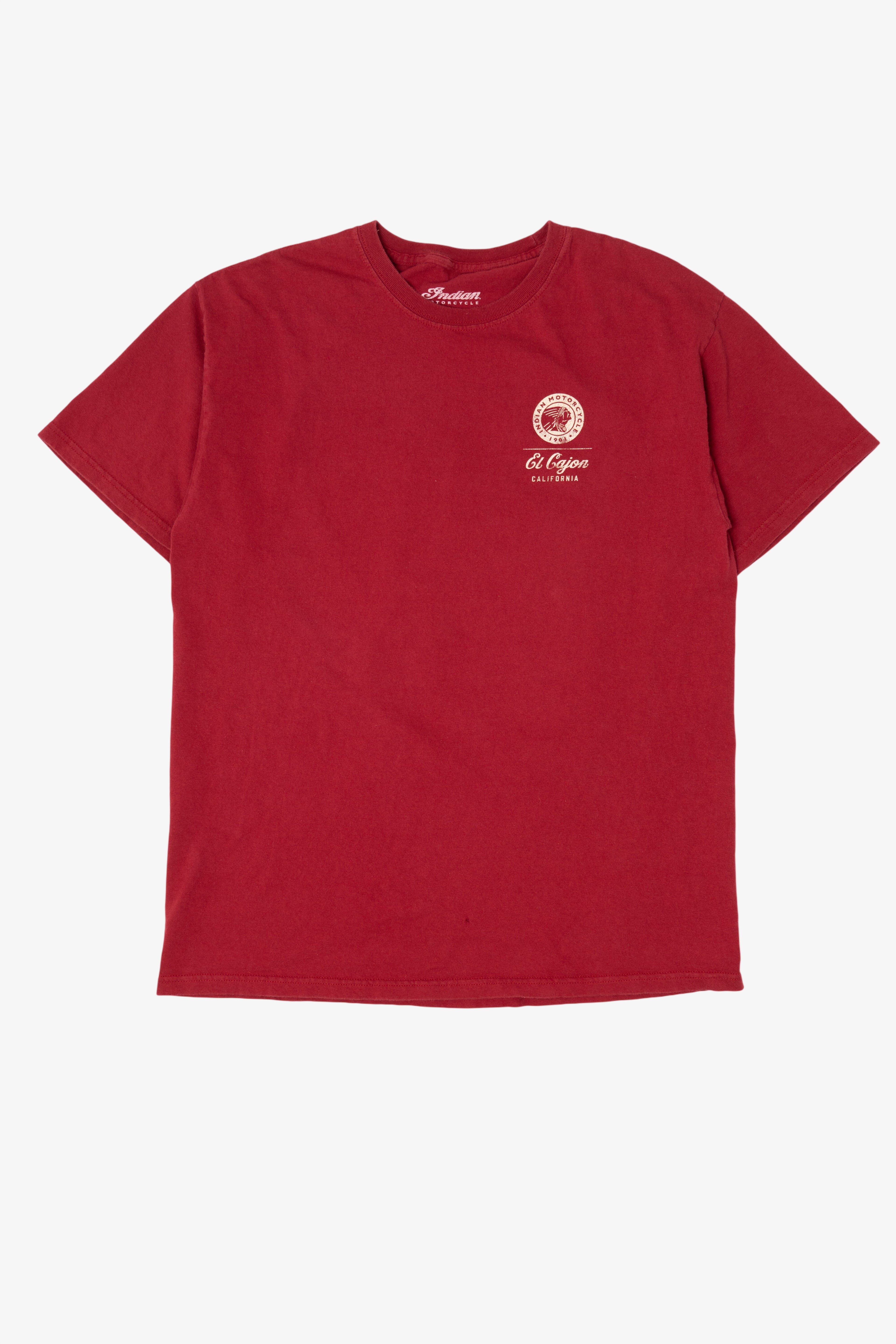 Red Indian Motorcycle El Cajon California T-Shirt (2010s)