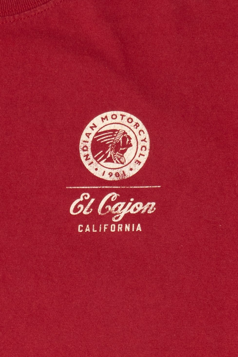 Red Indian Motorcycle El Cajon California T-Shirt (2010s)