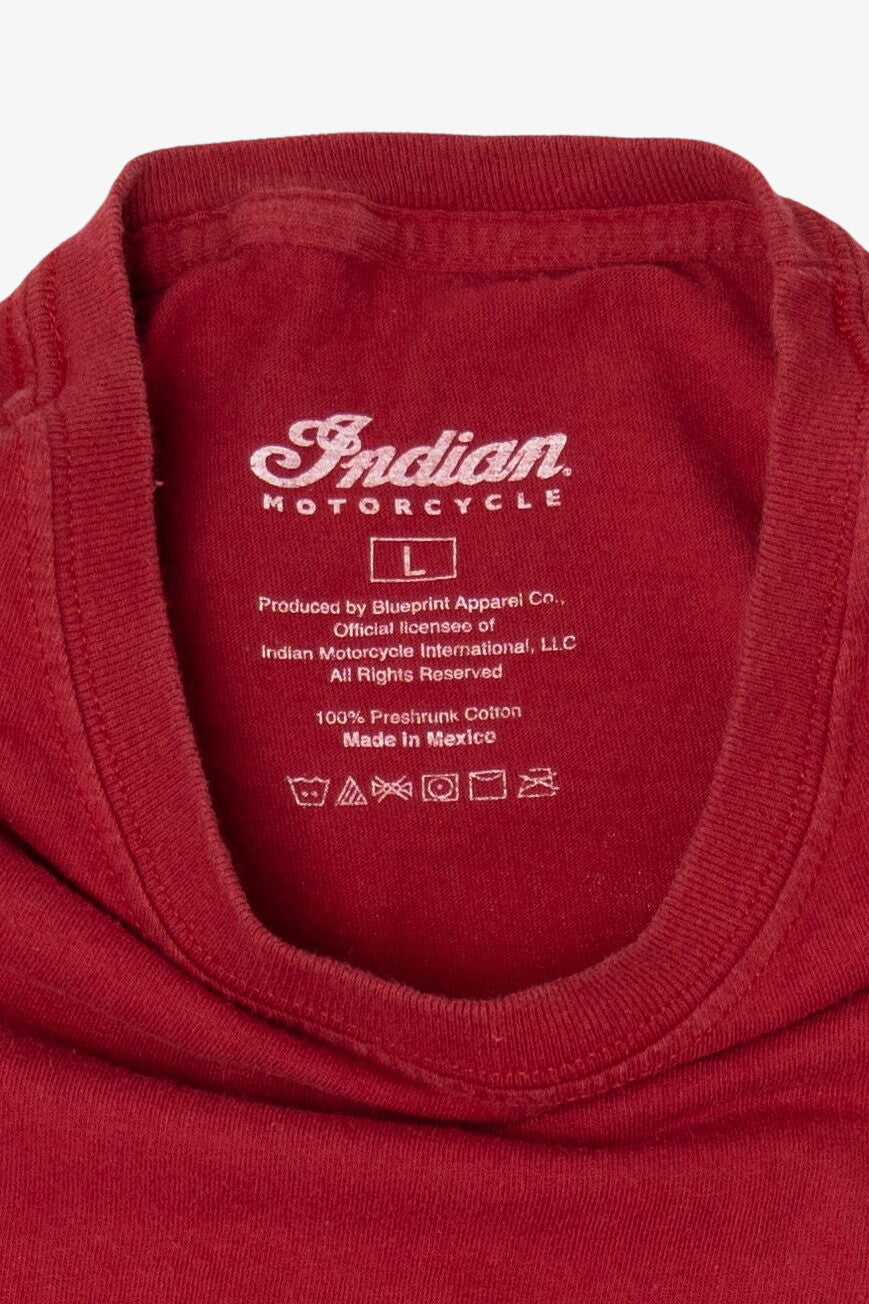 Red Indian Motorcycle El Cajon California T-Shirt (2010s)