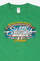 Green Black Hills Rally Sturgis 2017 T-Shirt (2010s)