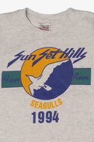 Vintage Light Gray Sun Set Hills Fun Run Seagulls T-Shirt (1990s)