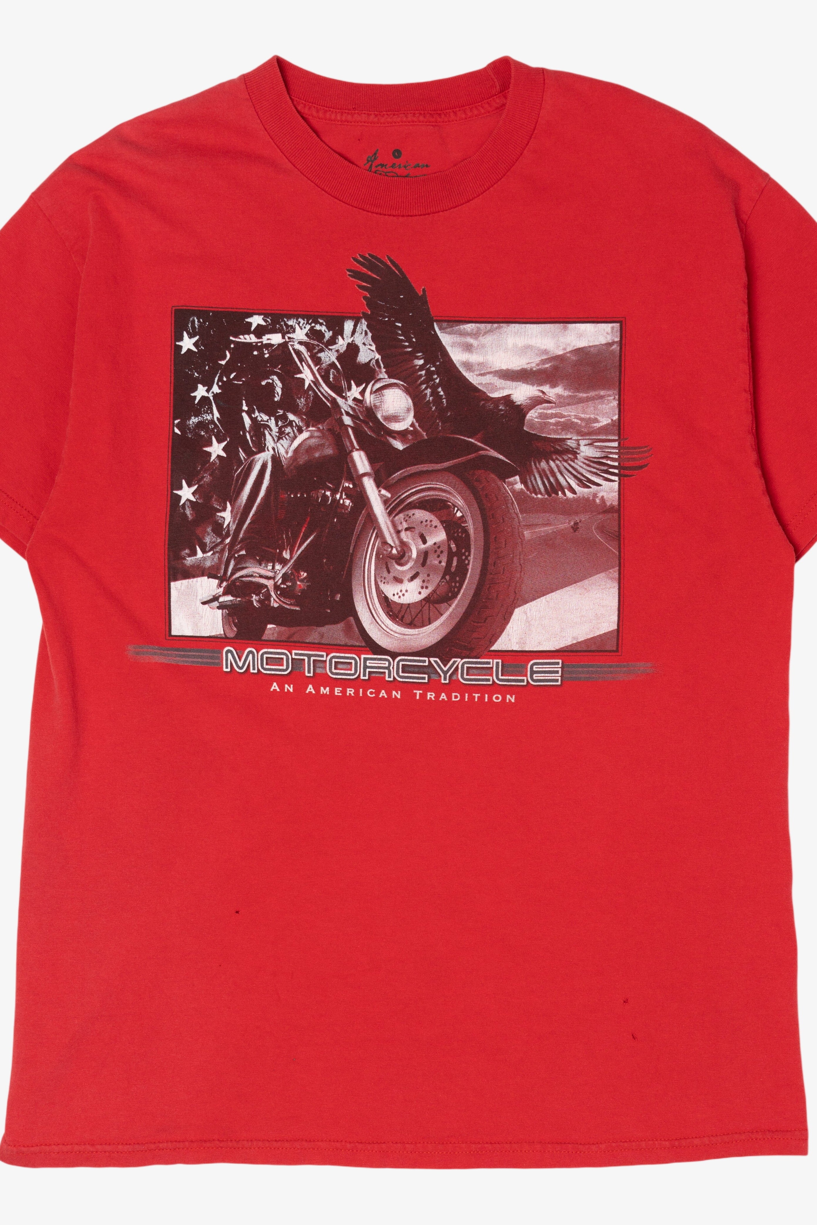 Red "Motorcycle An American Tradition" T-Shirt (2010s)