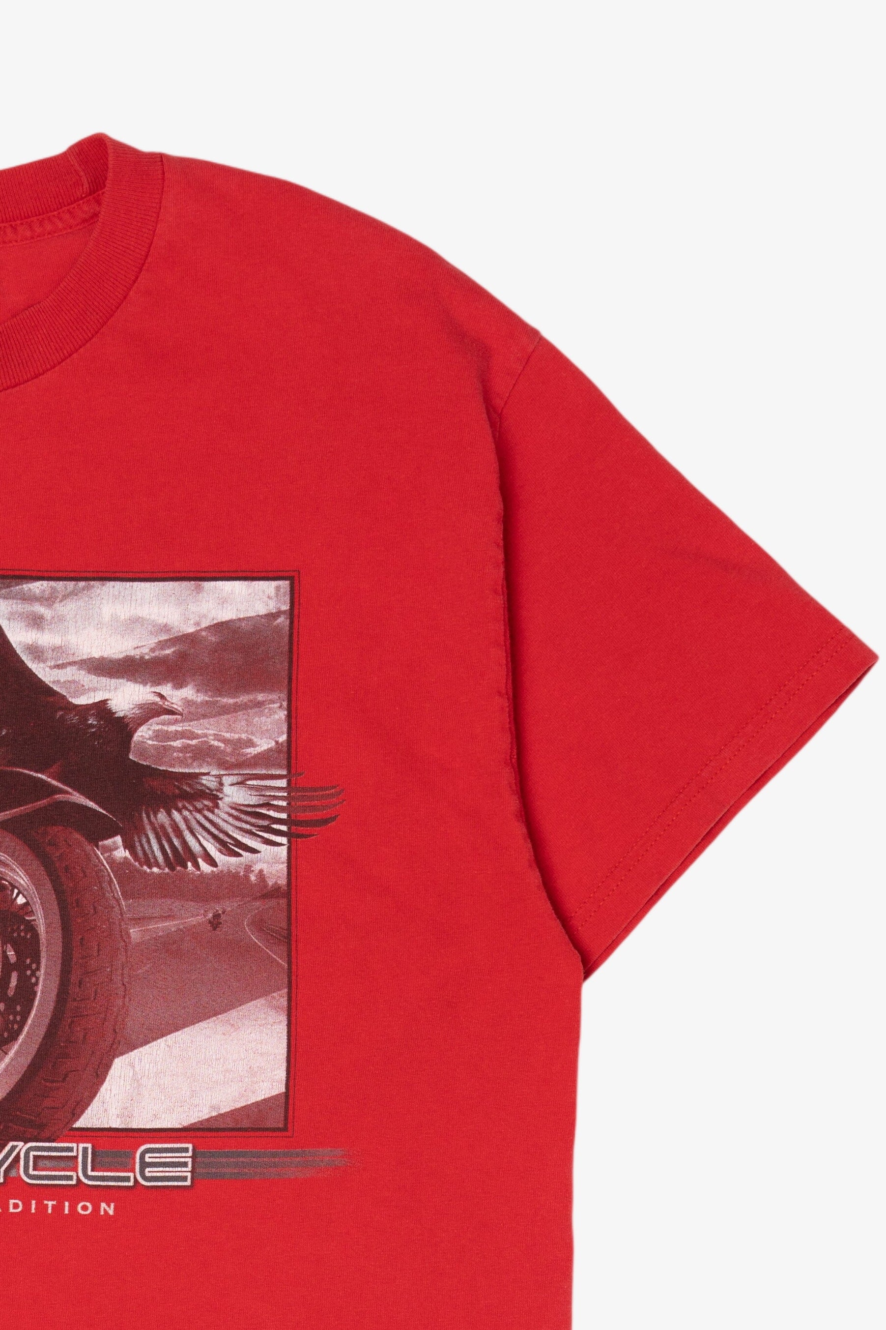 Red "Motorcycle An American Tradition" T-Shirt (2010s)