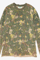 Vintage Camouflage Bush Lan Long Sleeve T-Shirt (1980s)