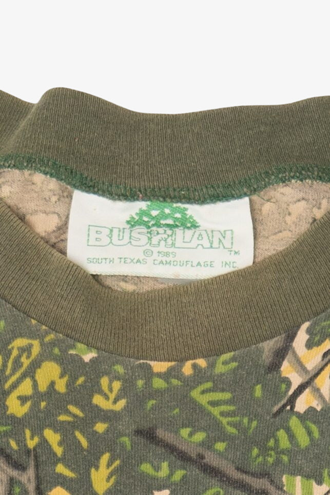 Vintage Camouflage Bush Lan Long Sleeve T-Shirt (1980s)