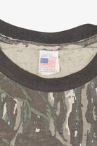 Vintage Camouflage Long Sleeve Pocket T-Shirt (1990s)