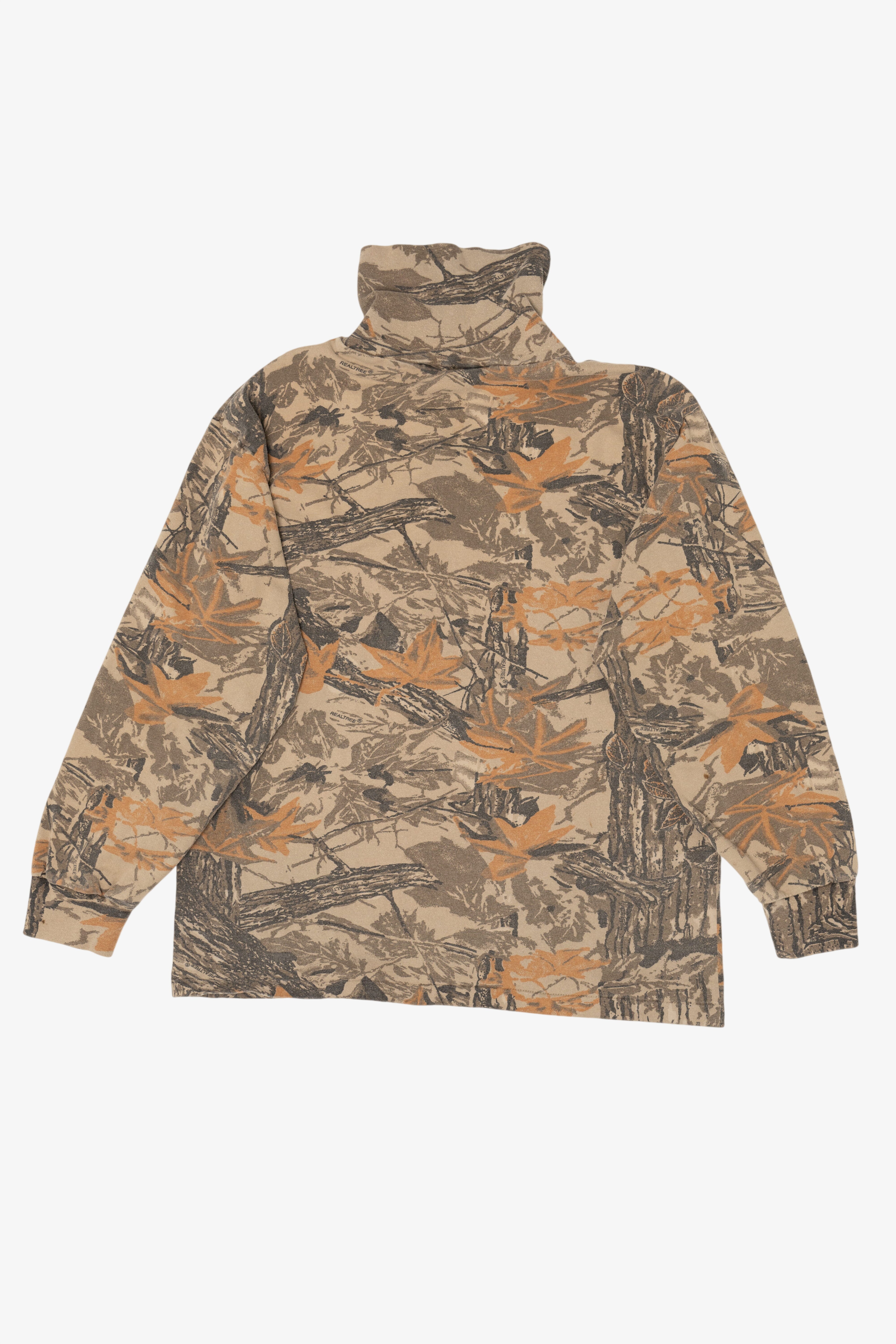 Vintage Red Head Camouflage Long Sleeve Turtleneck T-Shirt (1990s)