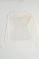 Vintage Hand Painted "Fax Letters To New York Office!" Office Supplies Long Sleeve T-Shirt (1990s)