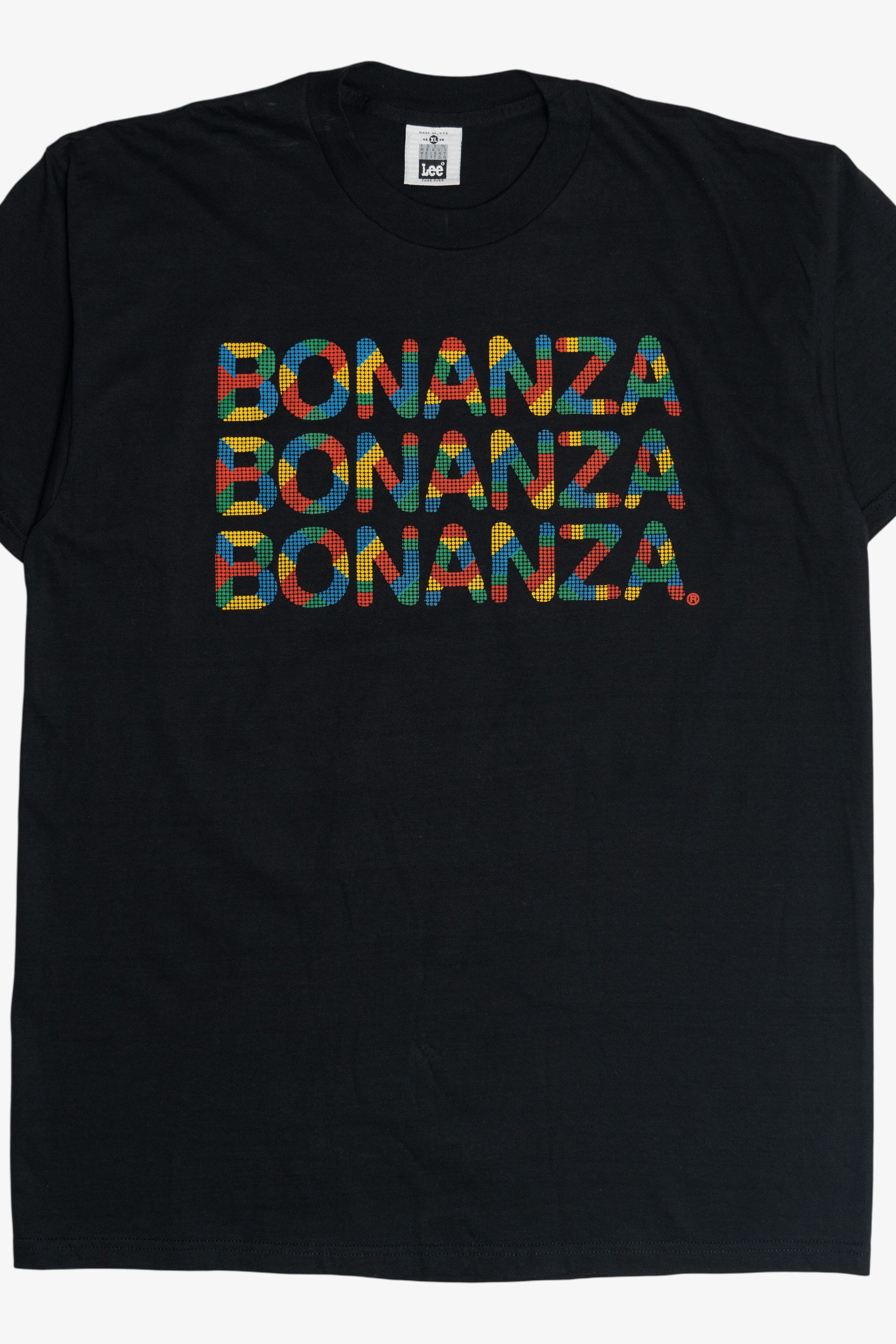 Vintage "Bonanza Bonanza Bonanza" Embossed Print Lee T-Shirt (1990s)