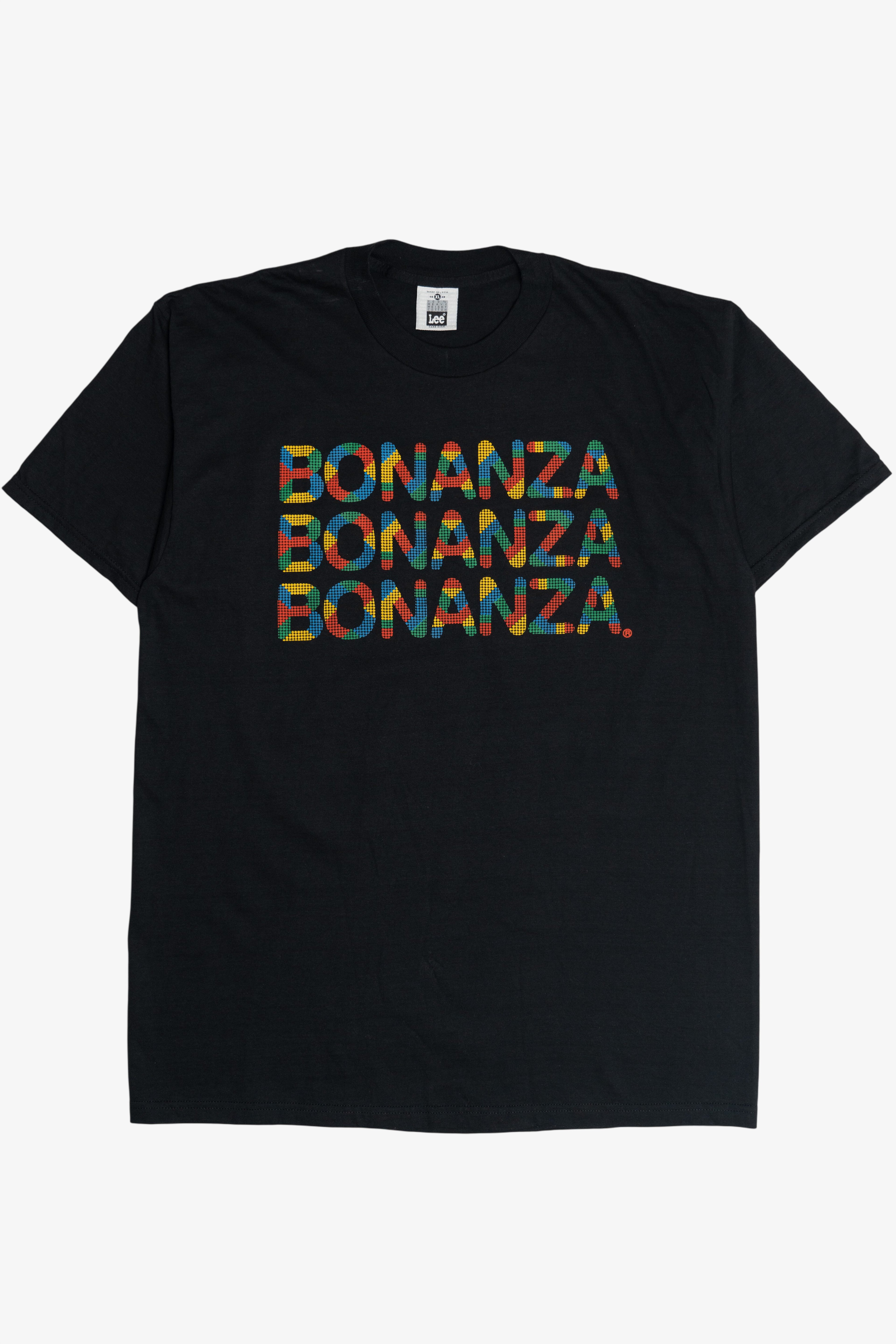 Vintage "Bonanza Bonanza Bonanza" Embossed Print Lee T-Shirt (1990s)