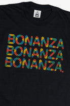Vintage "Bonanza Bonanza Bonanza" Embossed Print Lee T-Shirt (1990s)