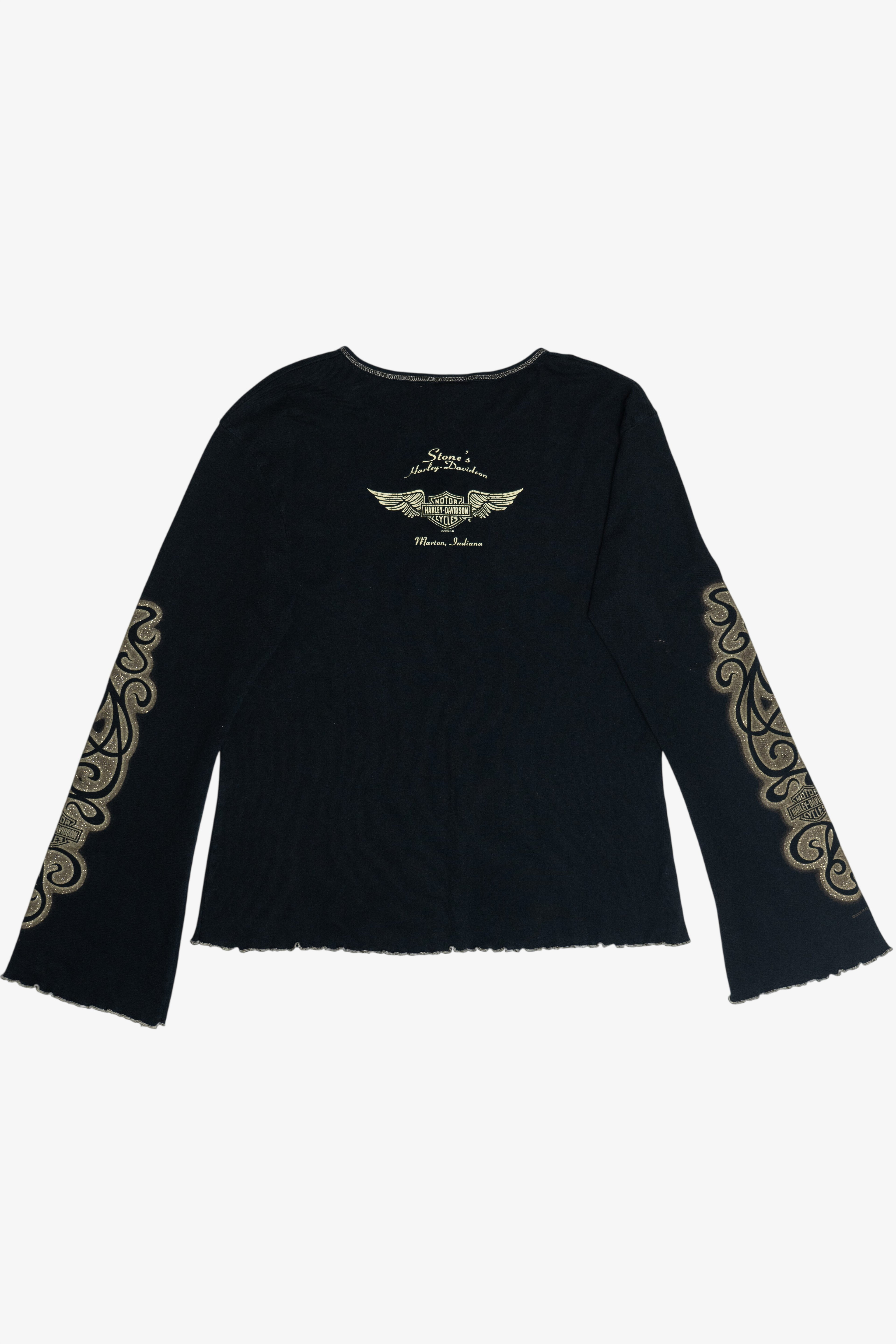 Vintage Harley Davidson Filigree Long Sleeve T-Shirt (2000s)