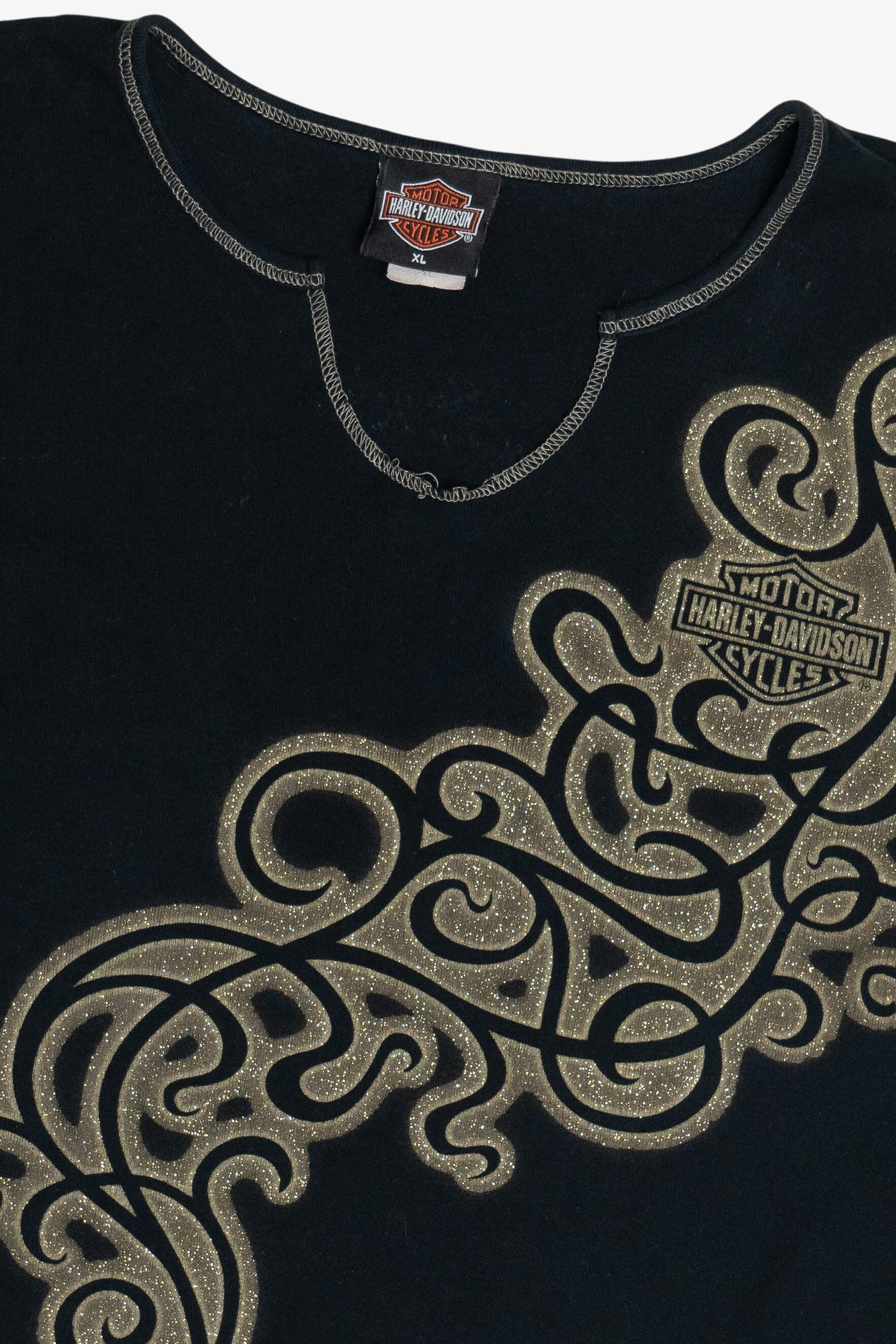 Vintage Harley Davidson Filigree Long Sleeve T-Shirt (2000s)