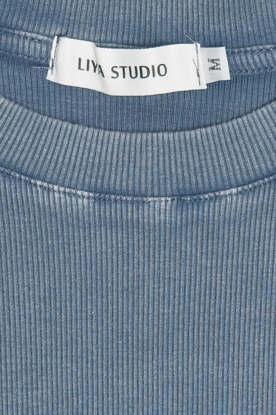 Liya Studio Bustier Print Ribbed Crop Top T-Shirt (2020s)