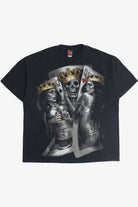 Vintage Y2K Skeleton Pinup King & Queens Graphic T-Shirt (2000s)