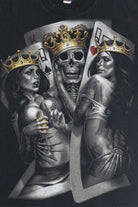 Vintage Y2K Skeleton Pinup King & Queens Graphic T-Shirt (2000s)