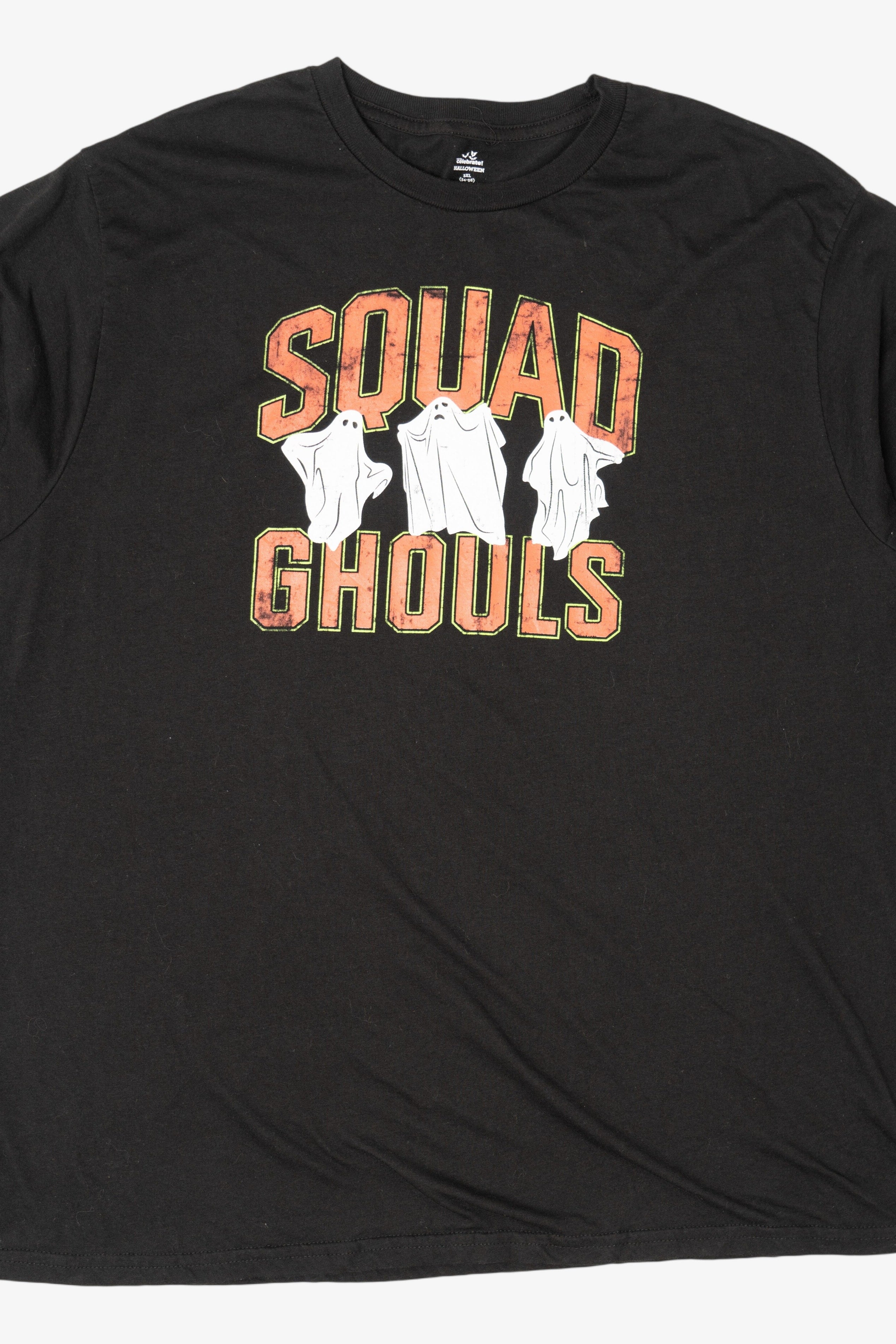 Recycled "Squad Goals" Ghosts Halloween Black T-Shirt (2020s)