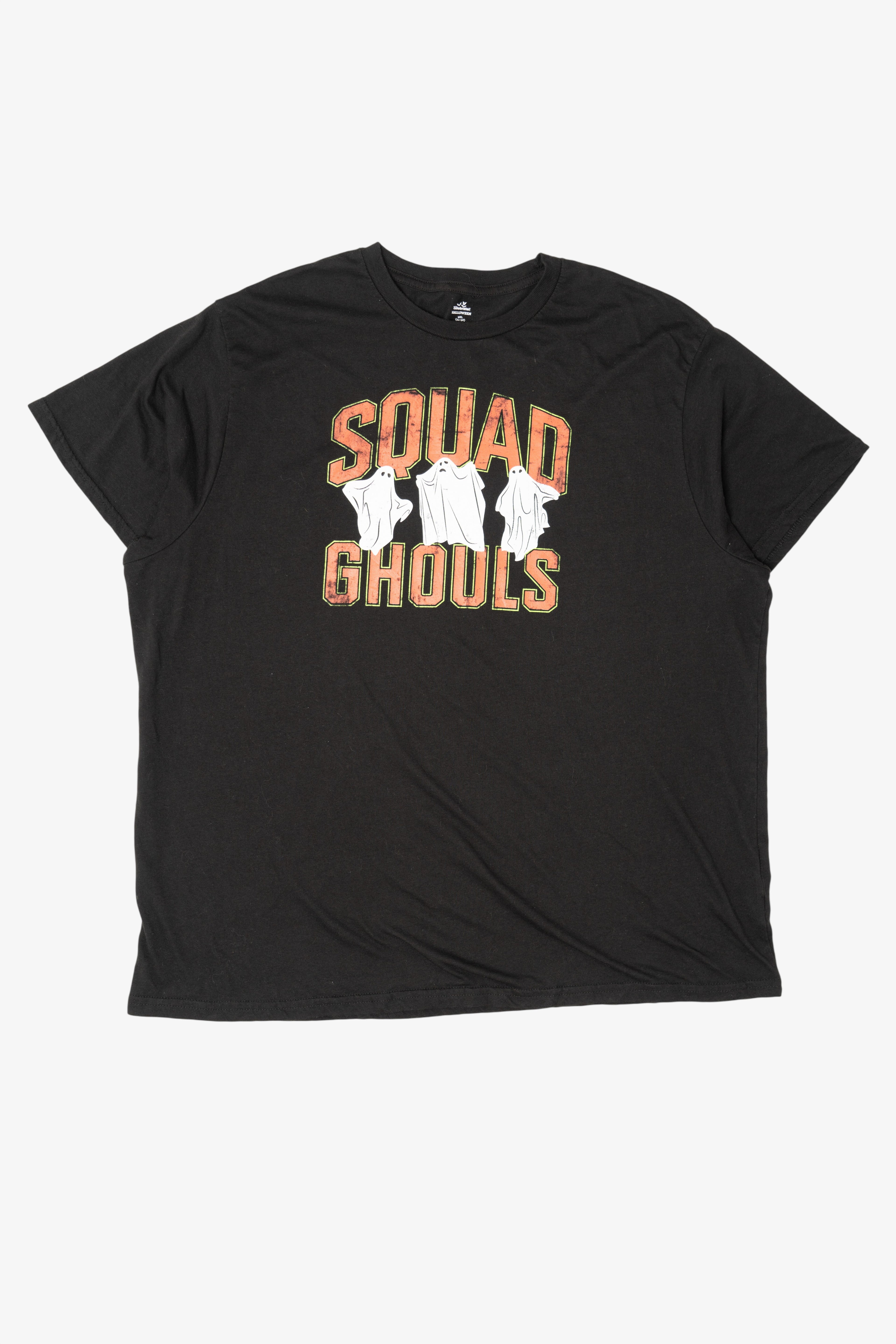 Recycled "Squad Goals" Ghosts Halloween Black T-Shirt (2020s)