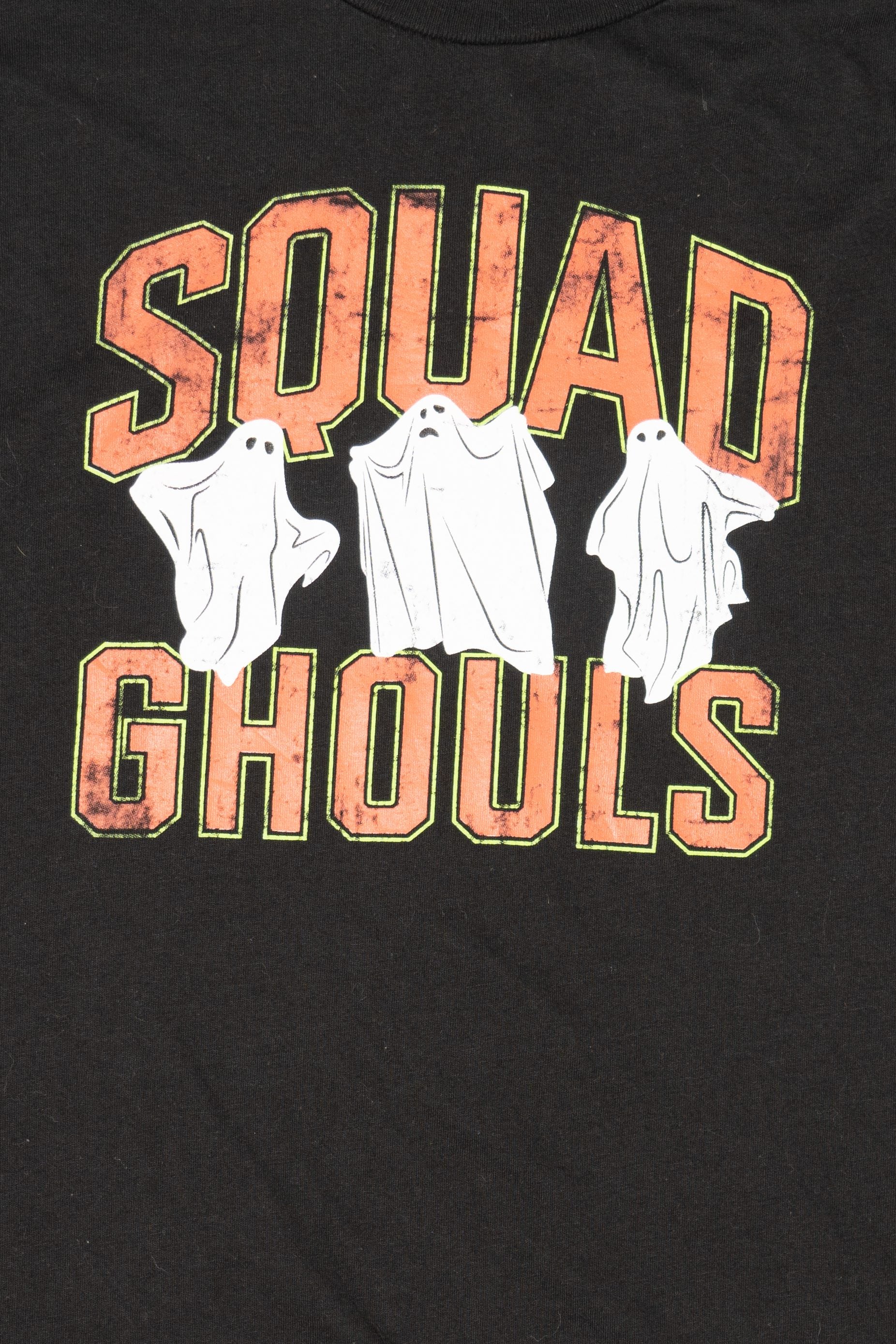 Recycled "Squad Goals" Ghosts Halloween Black T-Shirt (2020s)