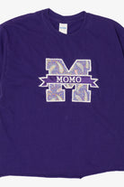 Purple Embroidered "Momo" T-Shirt (2000s)