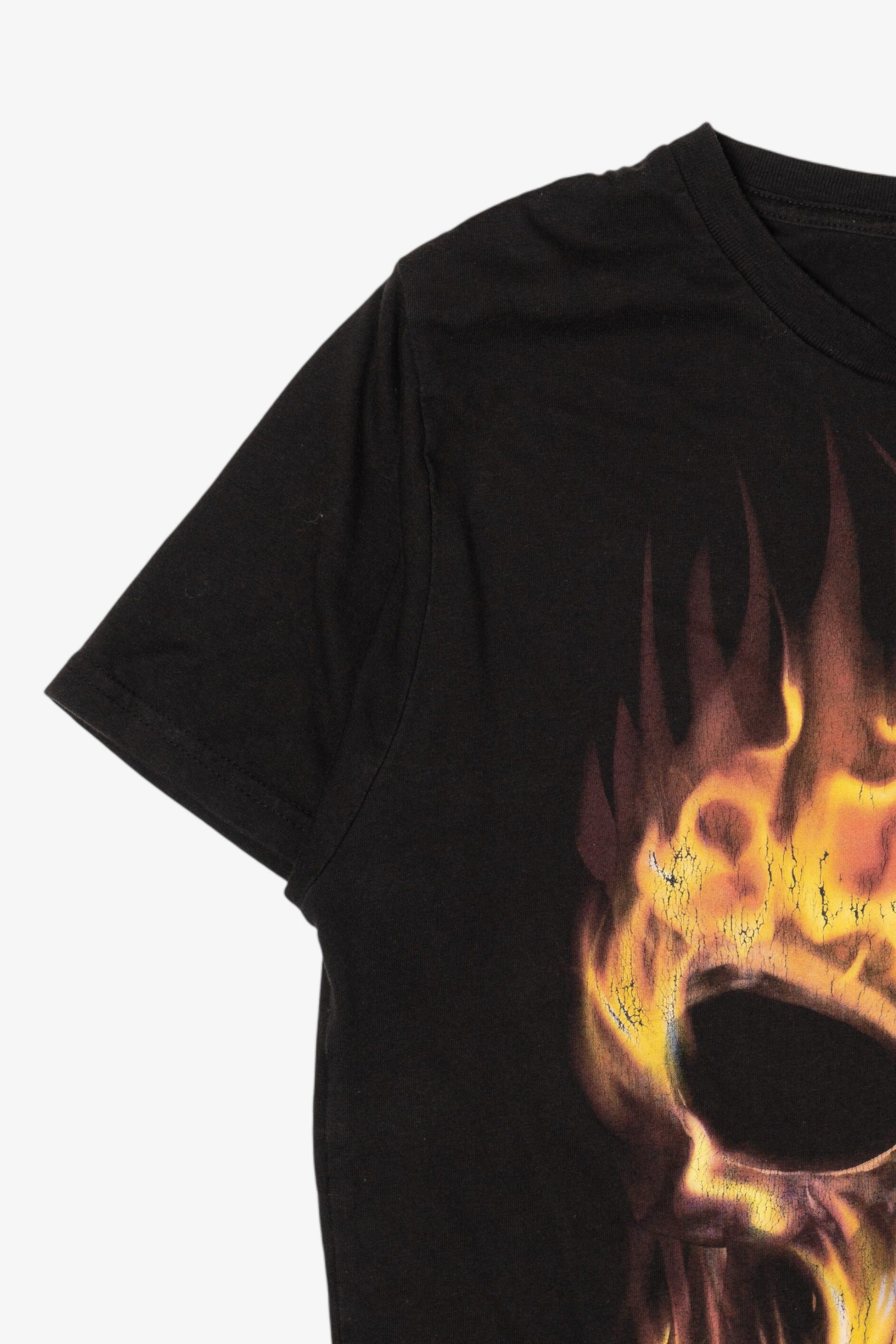 Flaming Skull Halloween T-Shirt (2020s)
